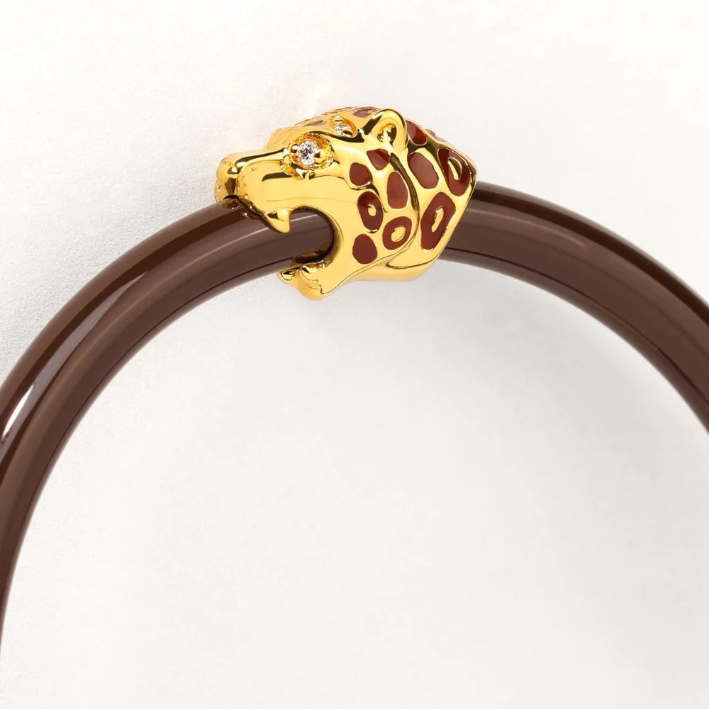 BuDha Girl | Fauna Panther All Weather Bangle - Chocolate