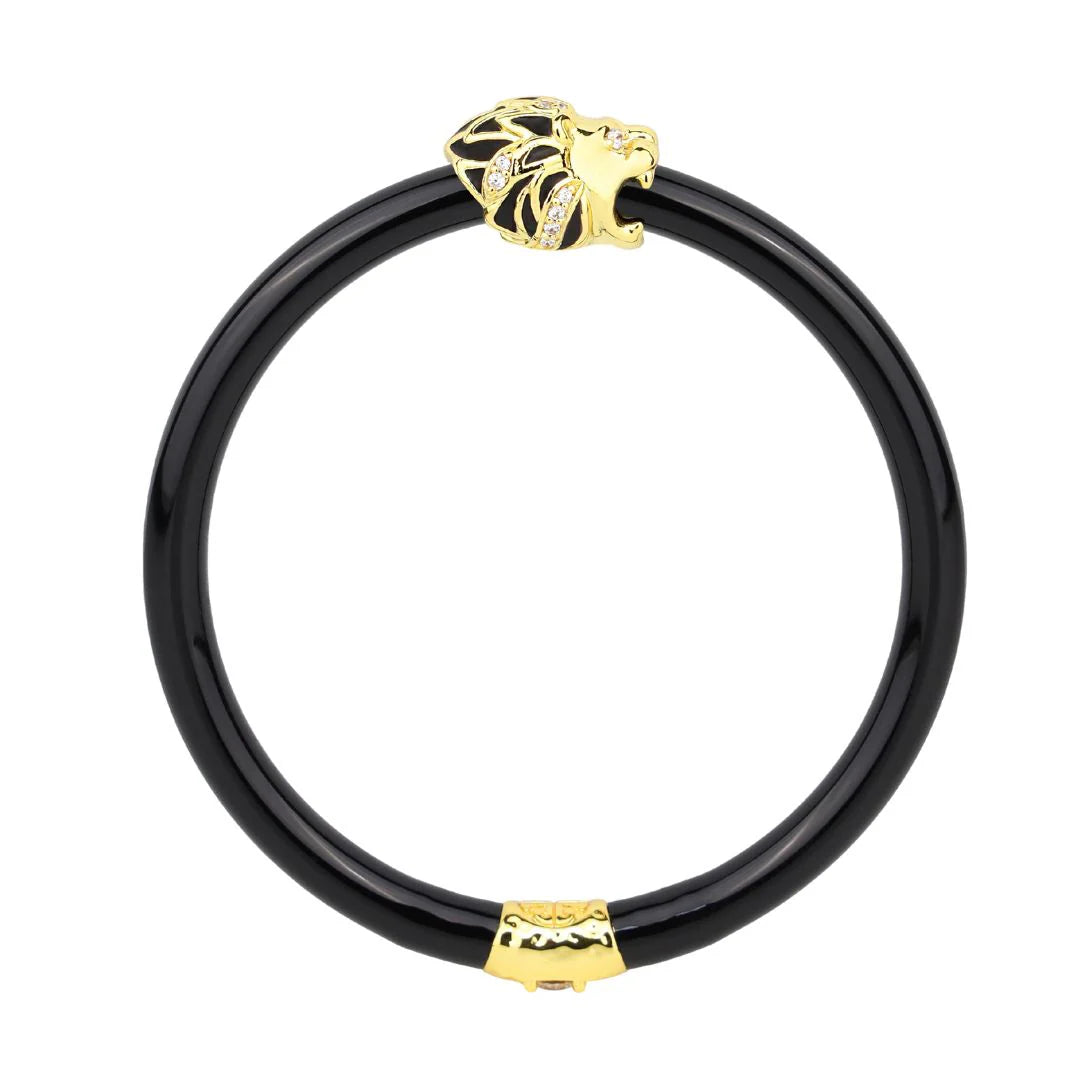 BuDha Girl | Fauna Lion All Weather Bangle - Black