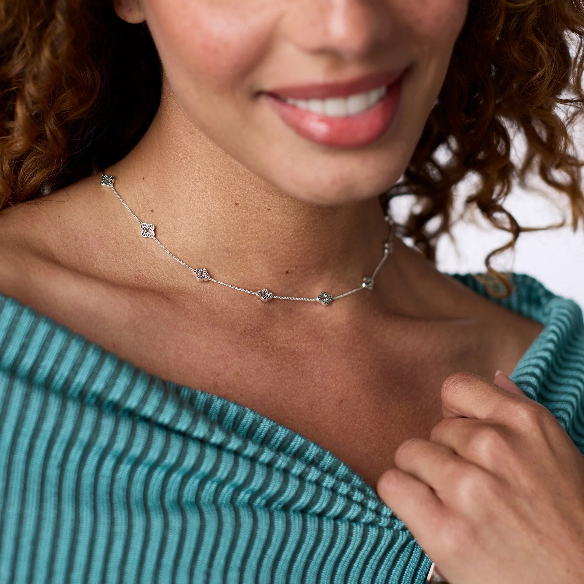 Florentine Demi Delicate Station Silver Necklace | Julie Vos