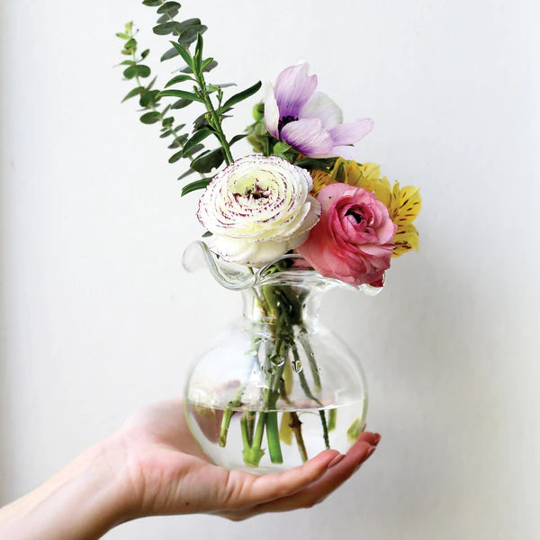 Hibiscus Glass Clear Bud Vase | VIETRI
