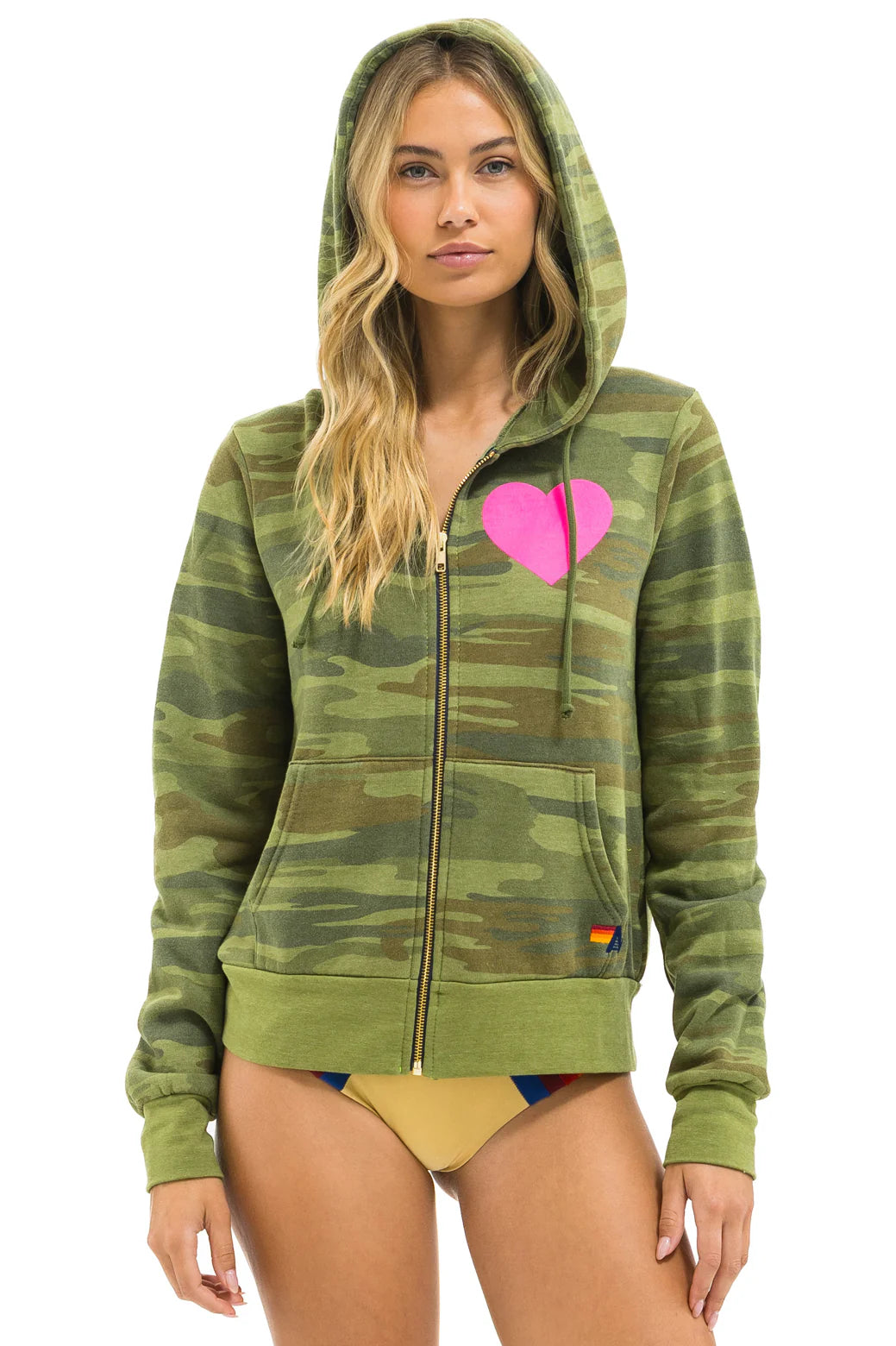 Heart 2 Zip Hoodie - Camo | Aviator Nation