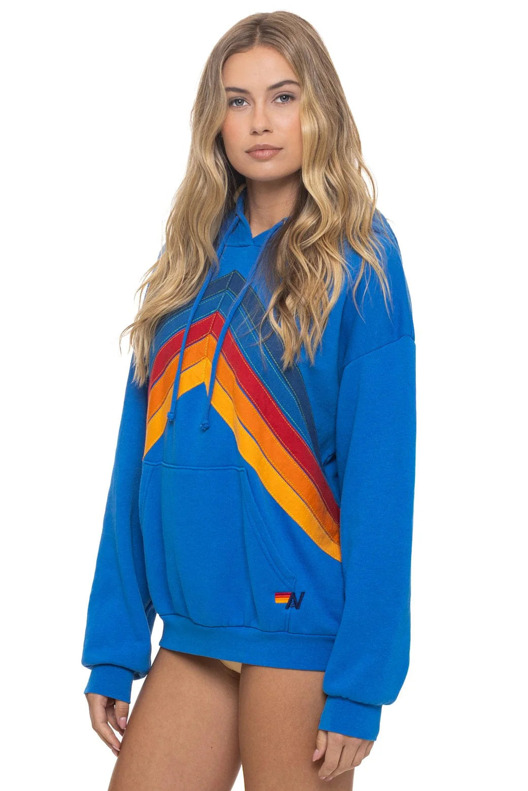 Mountain Stitch Chevron Pullover Hoodie Relaxed - Adventure Blue | Aviator Nation