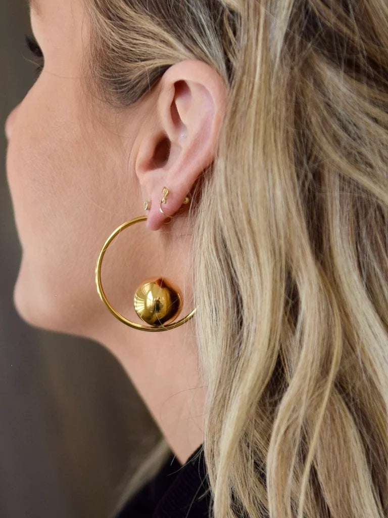 ON THE BALL Hoop Earrings | Farrah B
