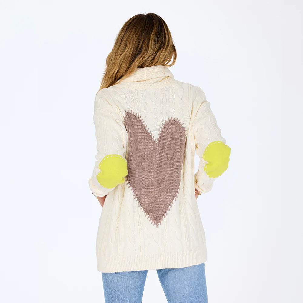 Shawl Collar Helen Imperfect Heart Cardigan | Kerri Rosenthal