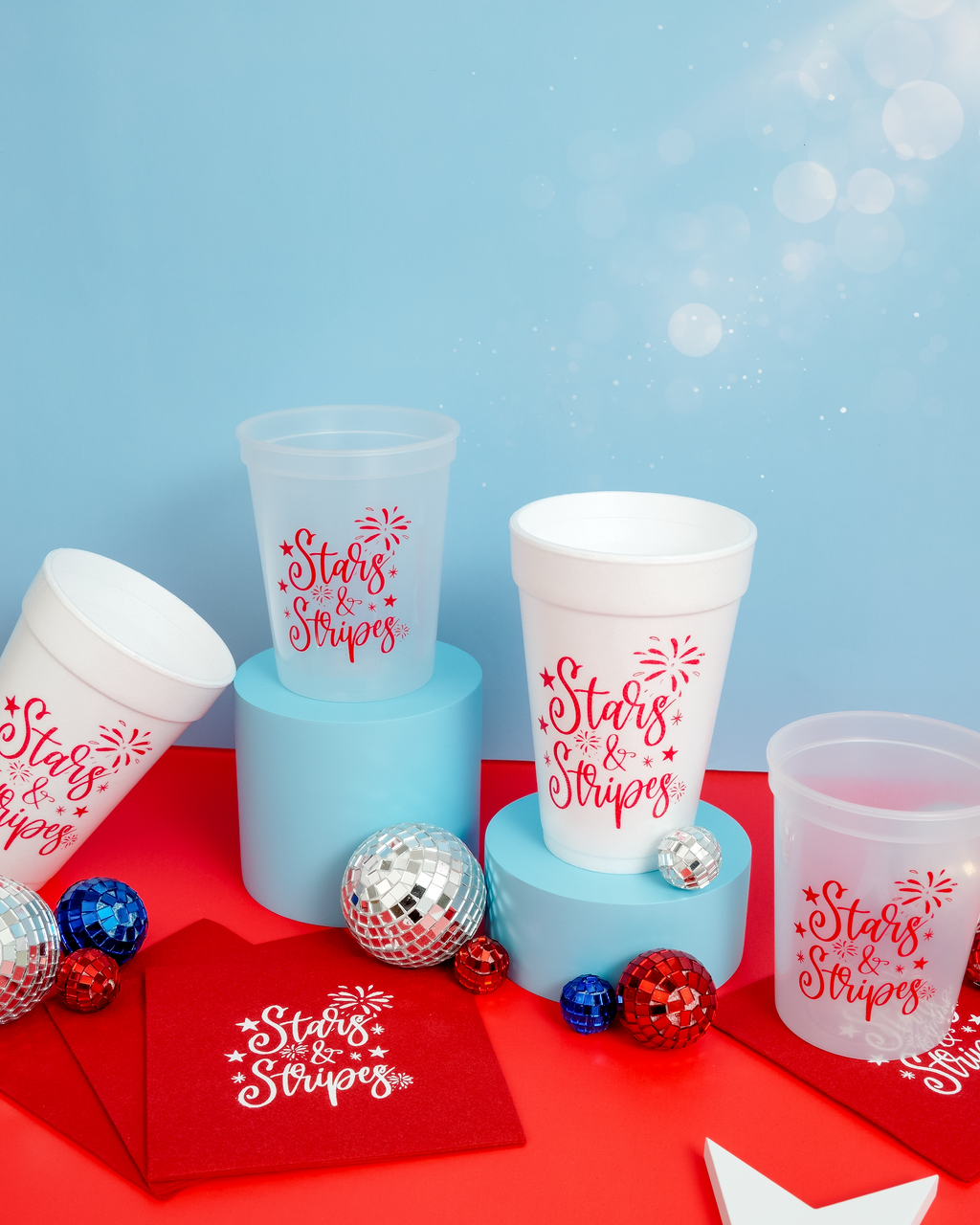 Stars and Stripes Stadium Cup (8 per set)