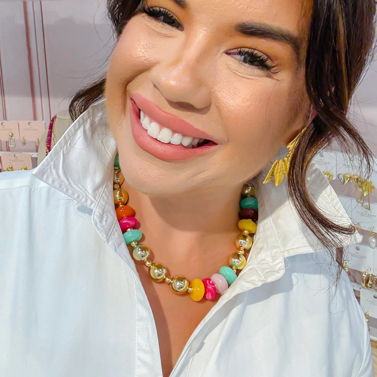 Gem Pop Gold Necklace