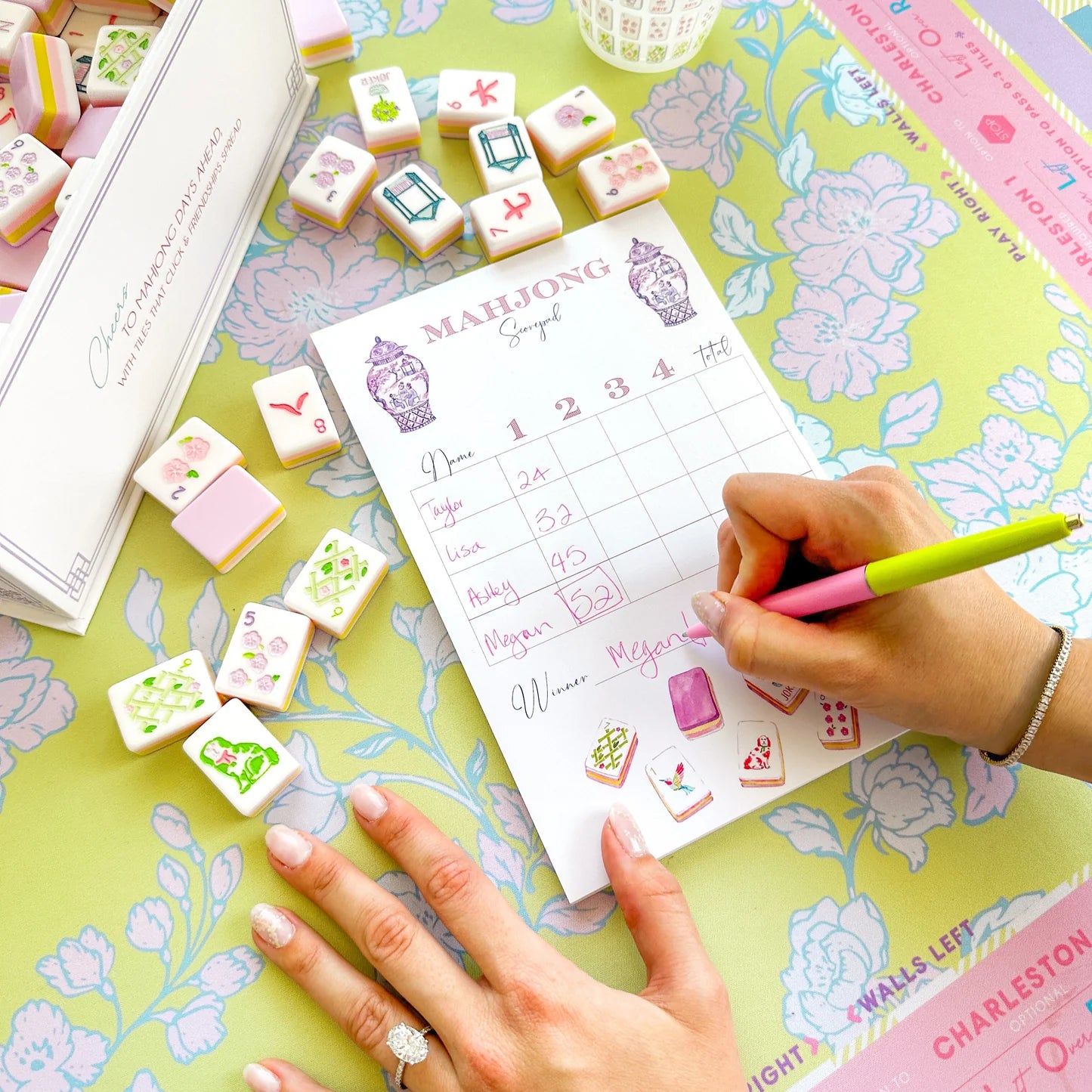 Mahjong Scorecard Pad | Taylor Paladino