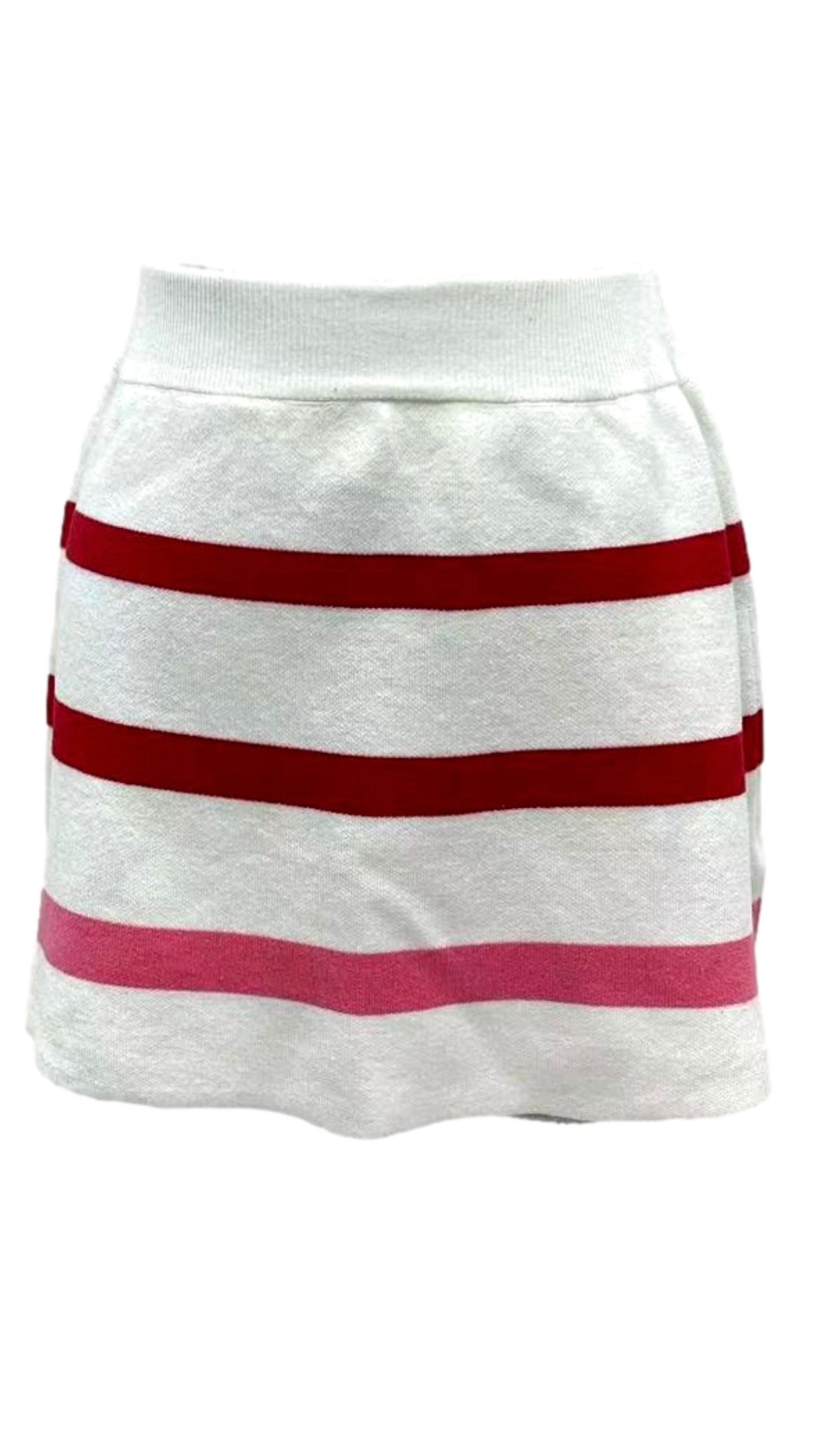 Red, Pink & White Stripe Skirt | Queen of Sparkles