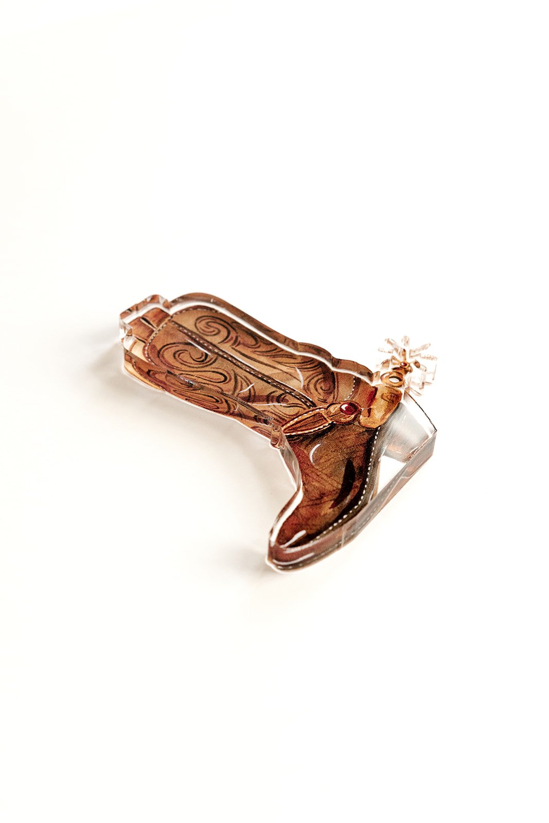 Large Spur Boot Acrylic Art Block | Catherine Cartie