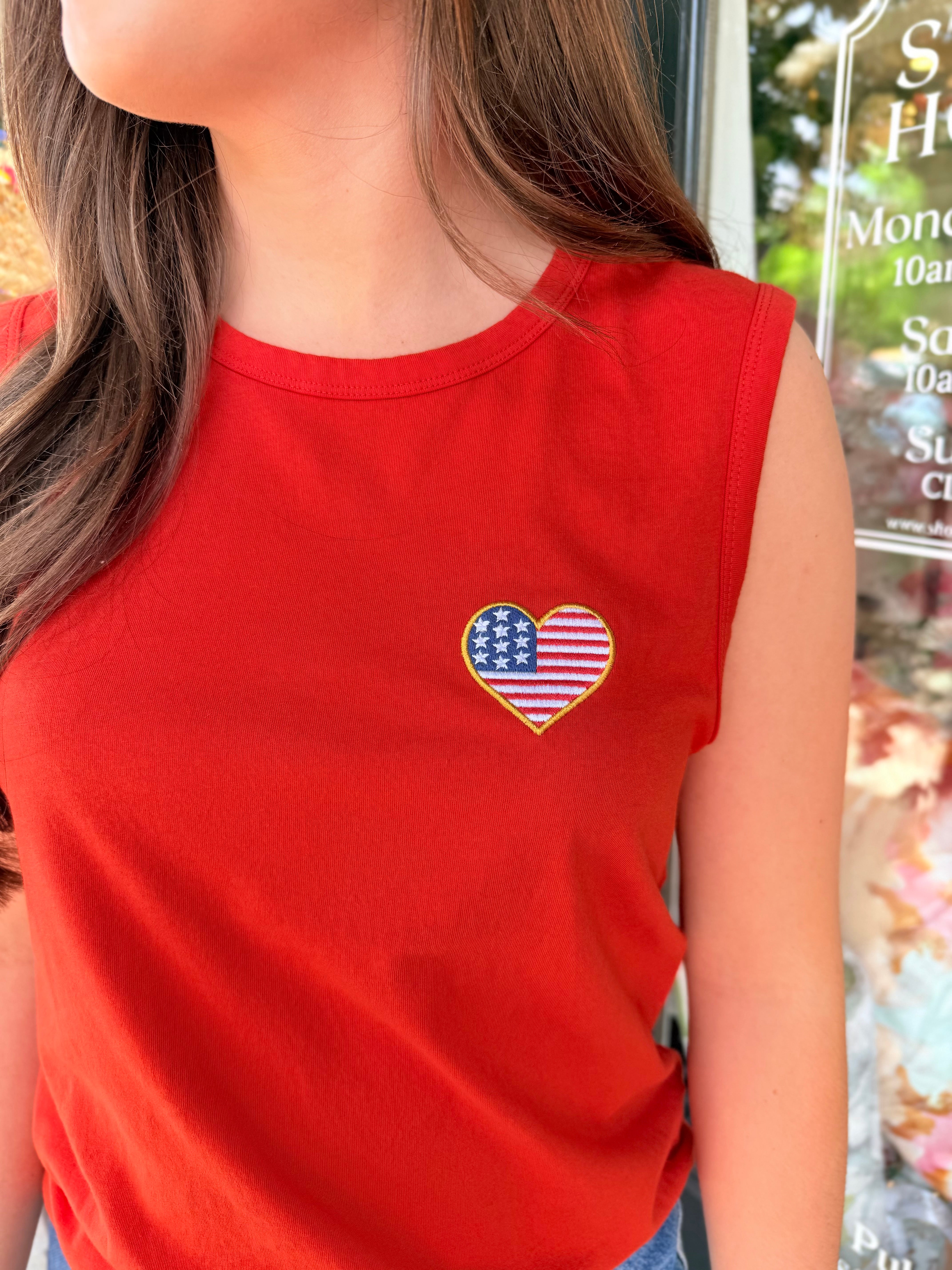 Flag Patch Muscle Tank | Z Supply