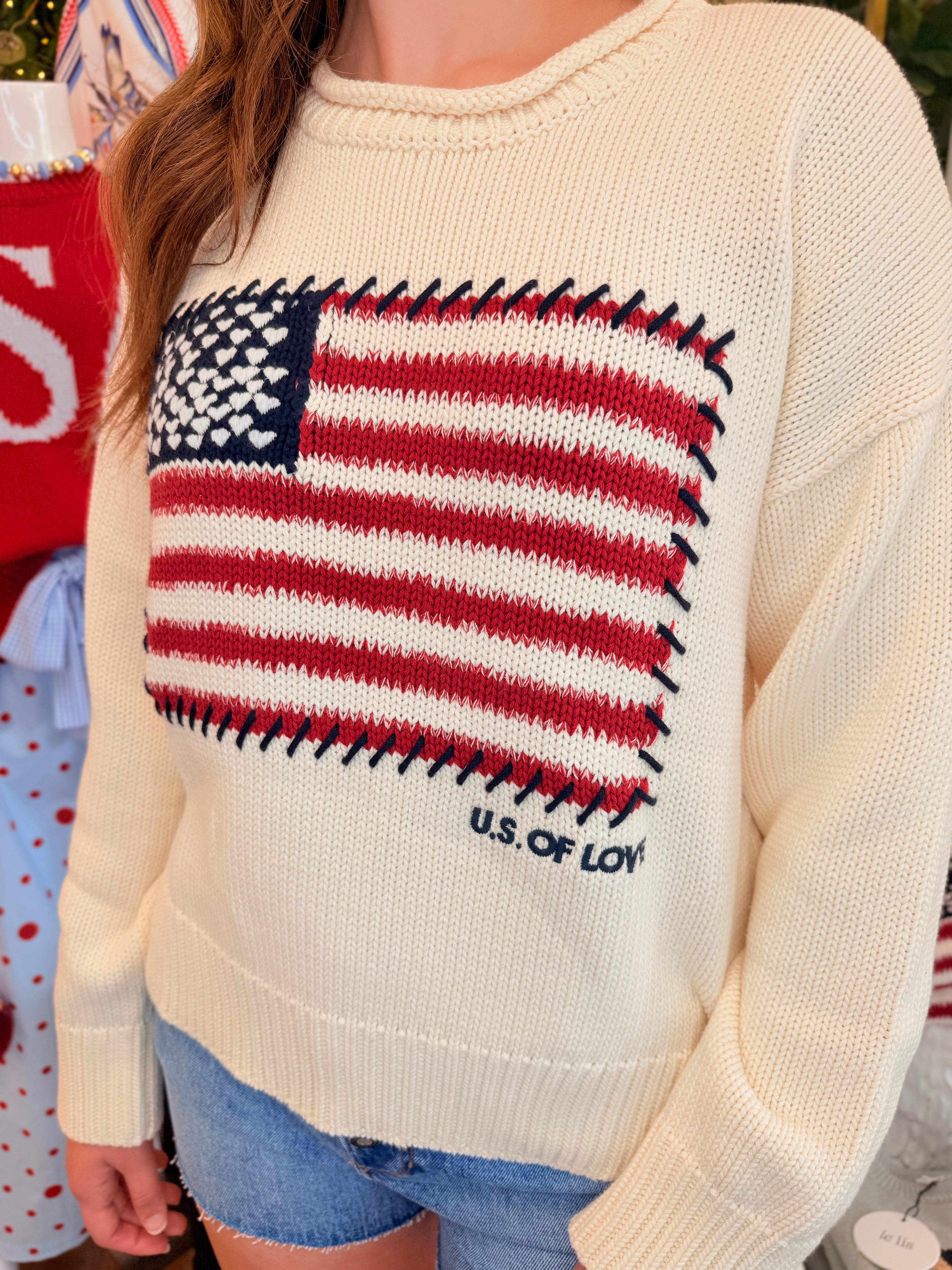 Roll Neck U.S. of Love Sweater | Kerri Rosental