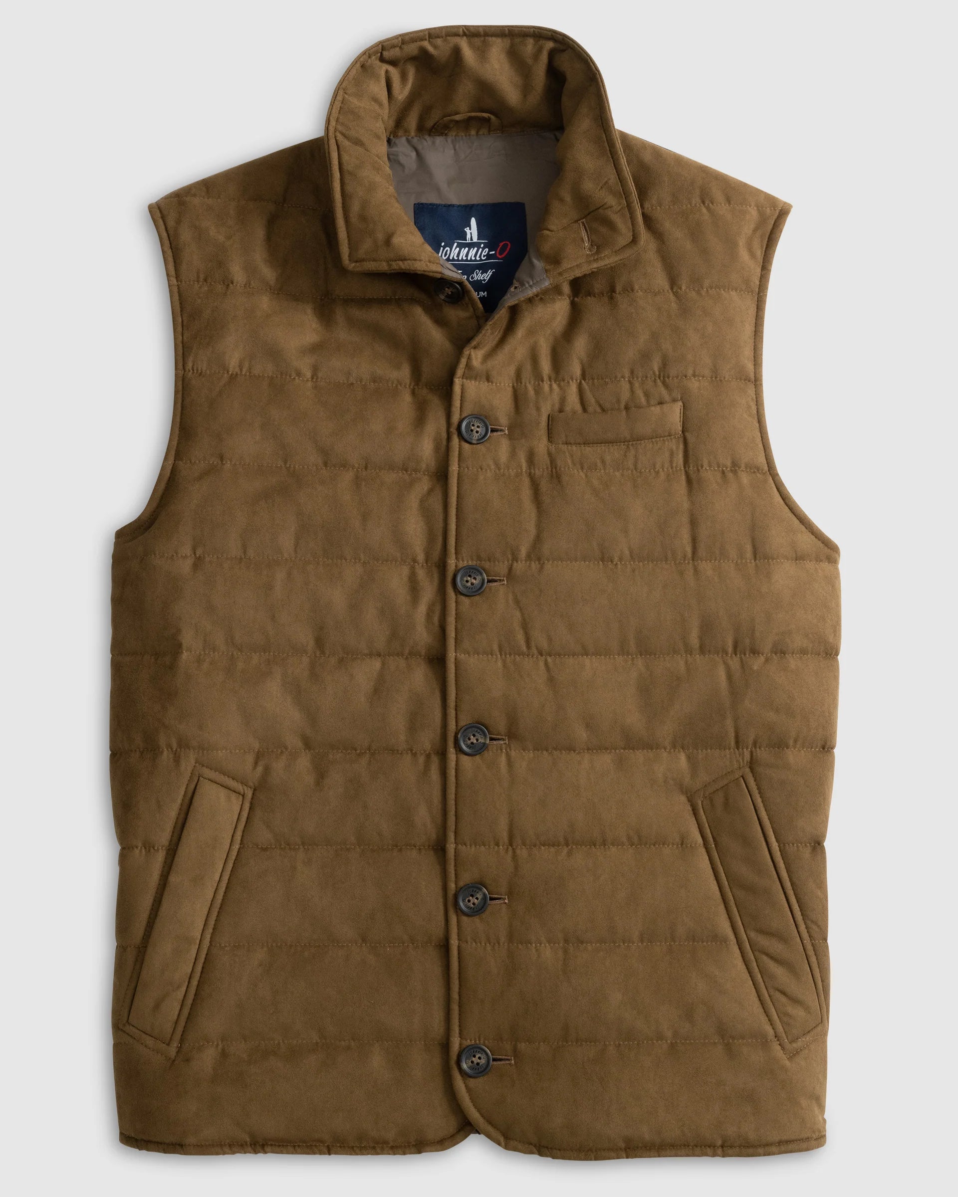 Pickens Quilted Faux Suede Vest | Johnnie-O