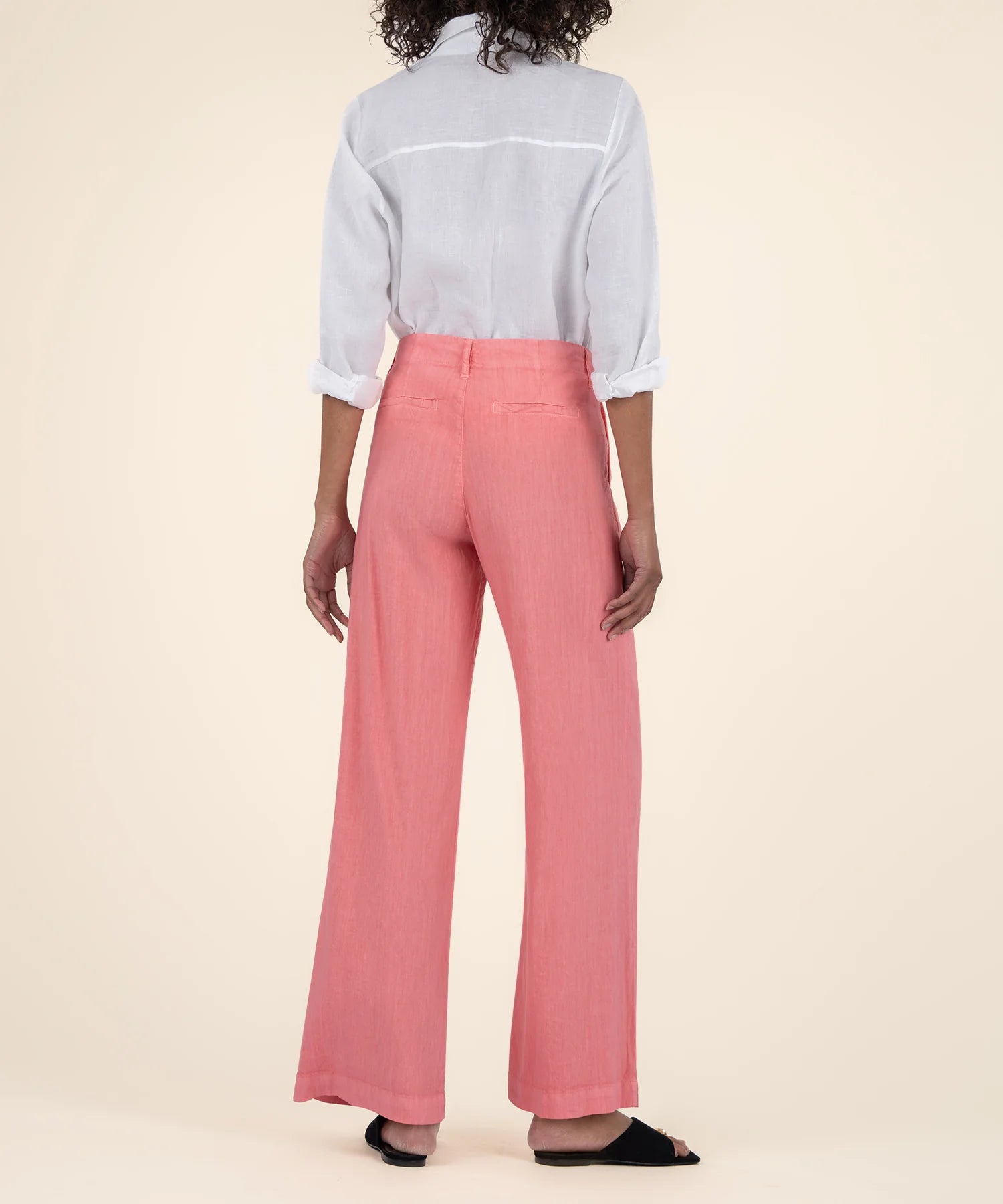 Meg Linen Wide Leg - Salmon | KUT