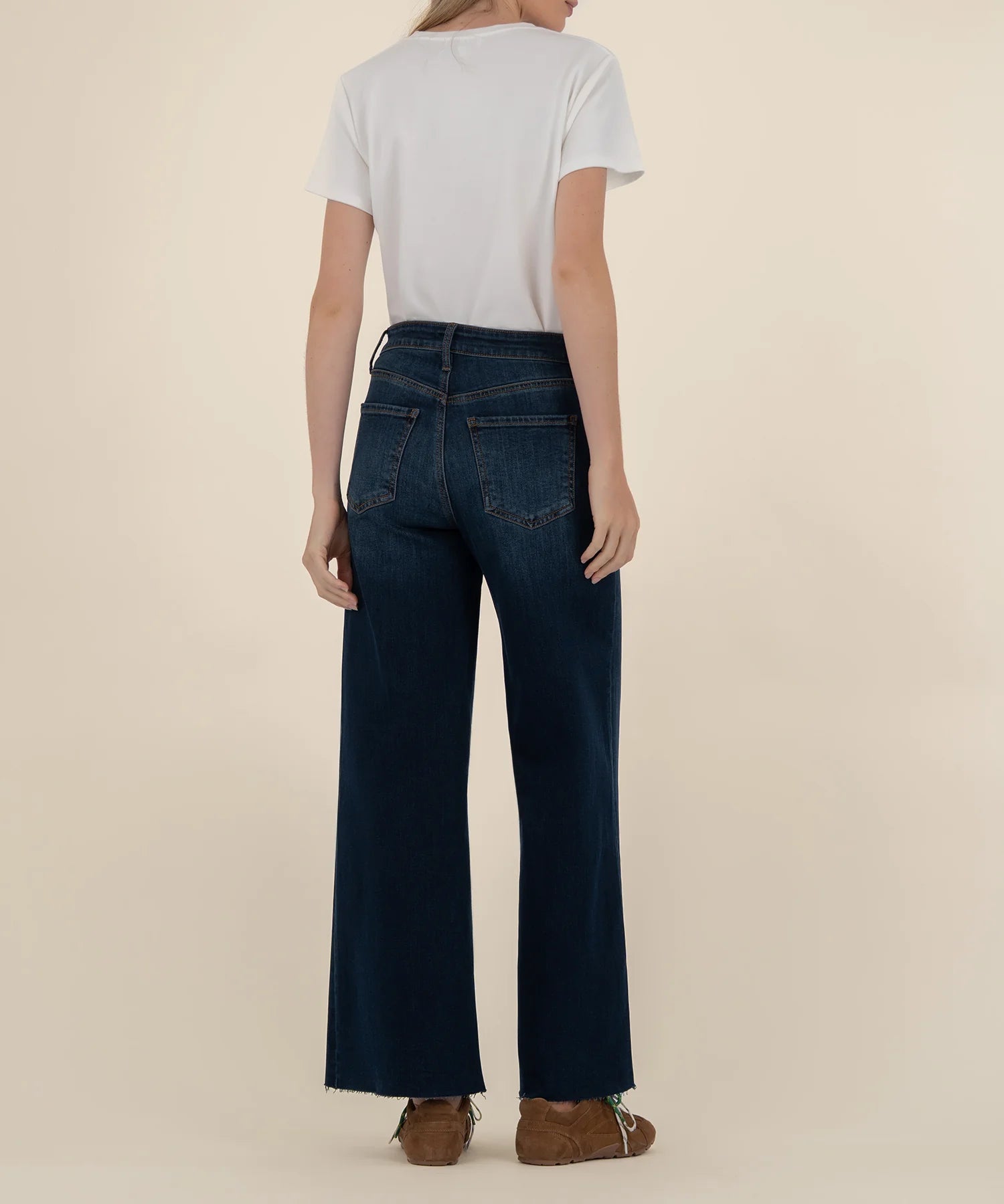 Ryan High Rise Fab AB Super Wide Leg Raw Hem - Aboveboard | KUT