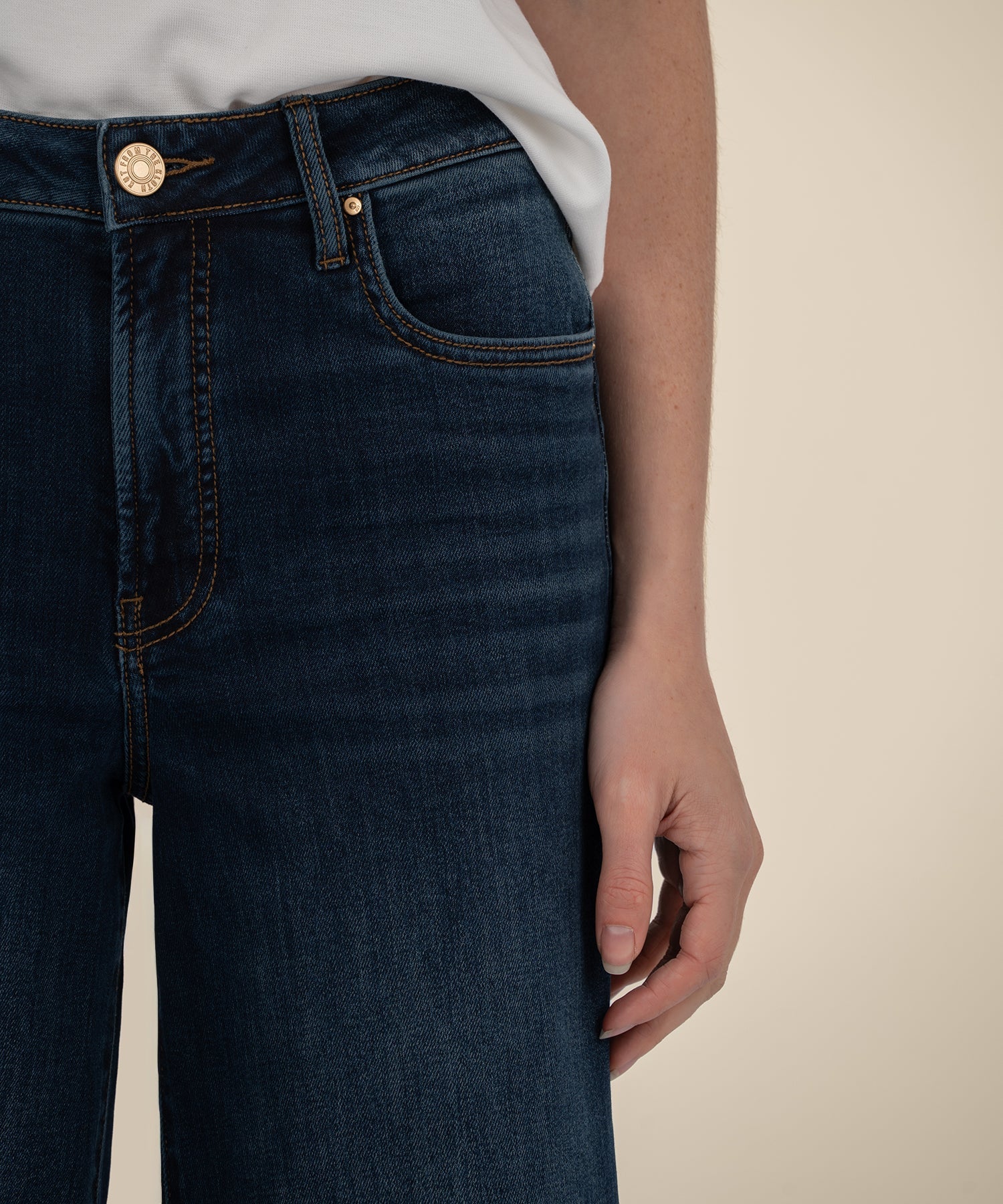 Ryan High Rise Fab AB Super Wide Leg Raw Hem - Aboveboard | KUT