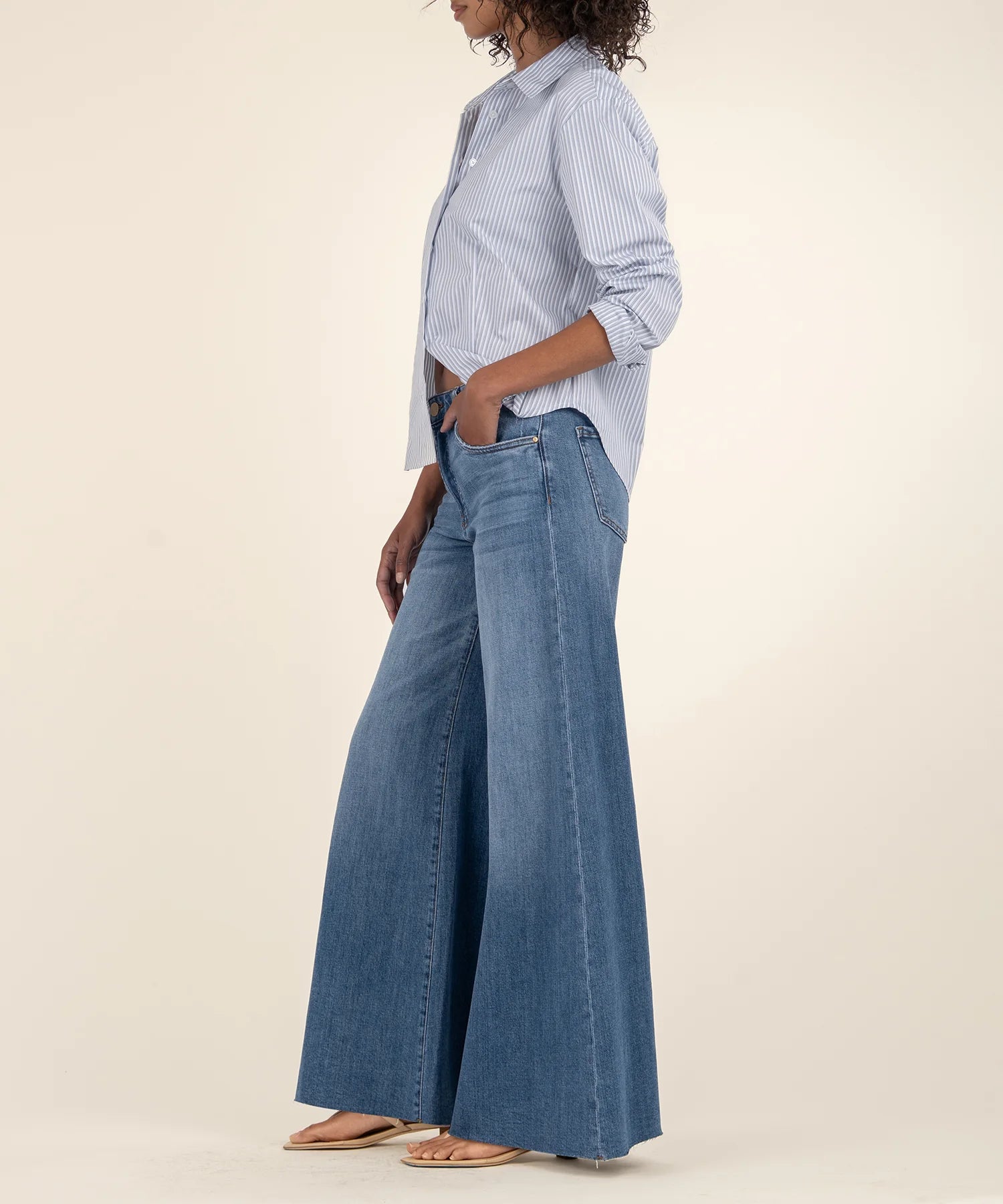 Blake High Rise Super Wide Leg - Charming | KUT