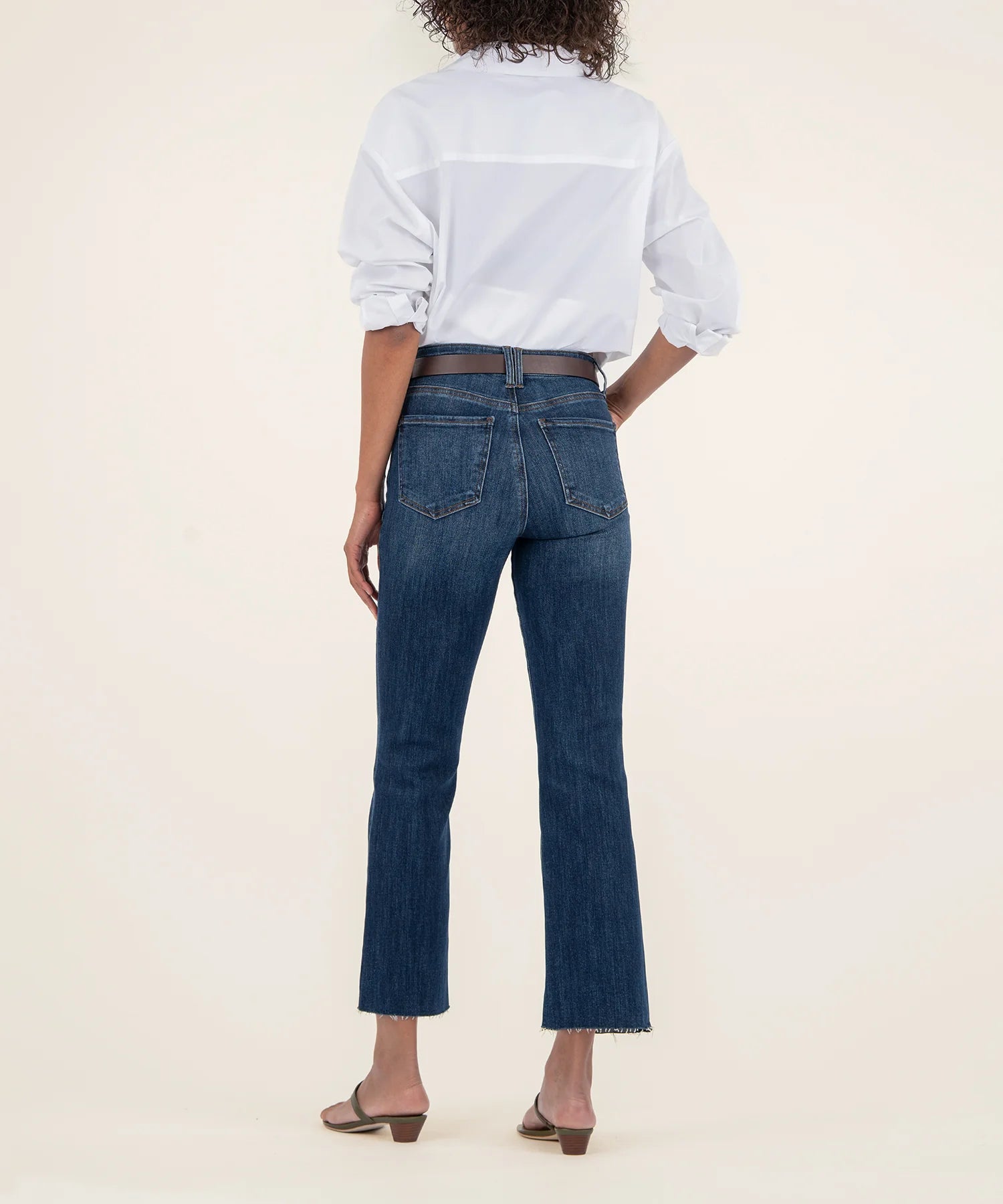Kelsey High Rise Ankle Flare-Precocious Wash | KUT
