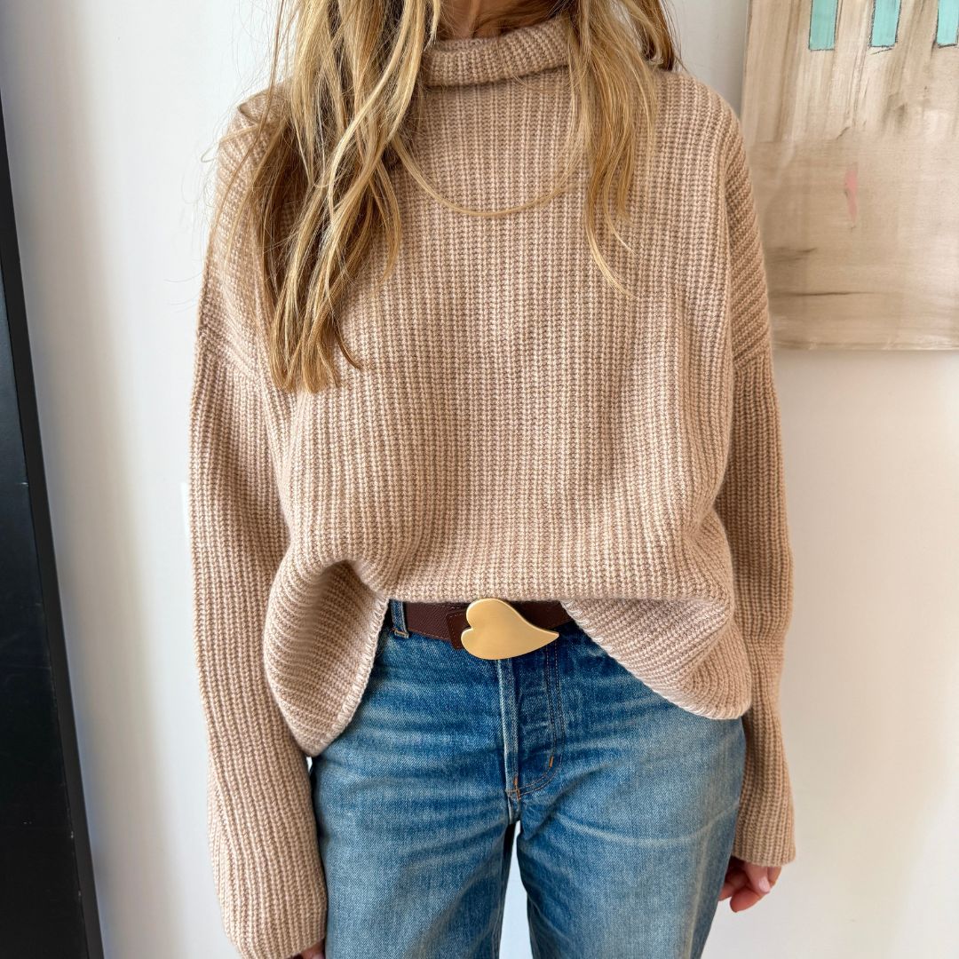Marlowe Cashmere Sweater - Camel | Kerri Rosenthal