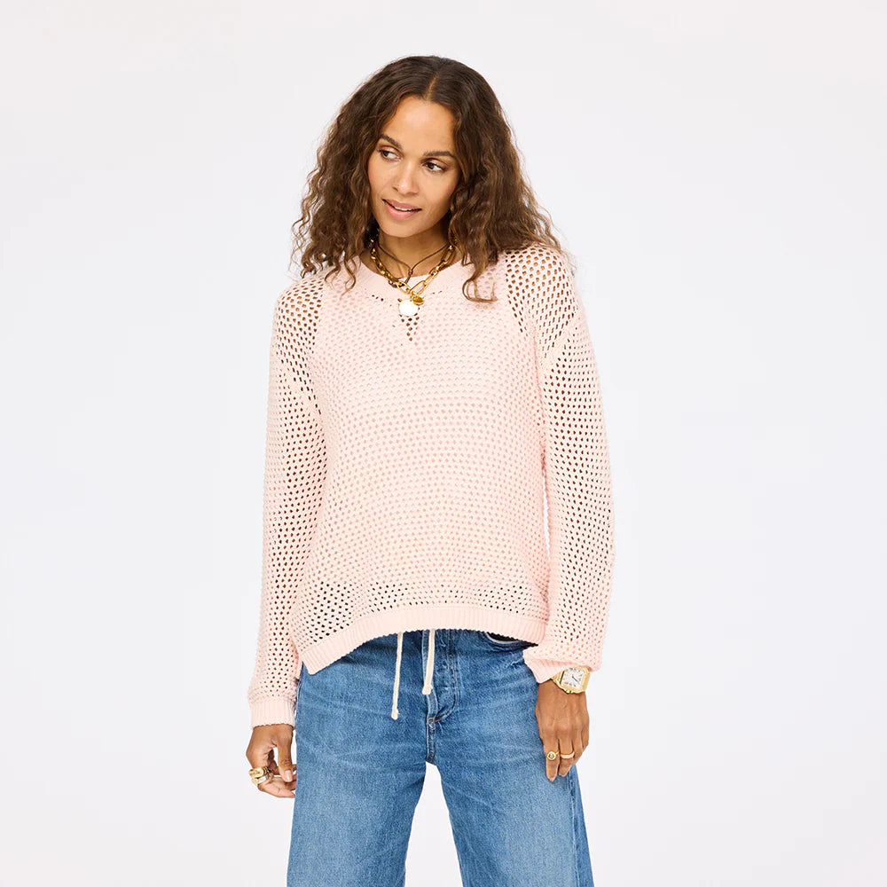 Catch Open Stitch Sweater - Shell Pink | Kerri Rosenthal