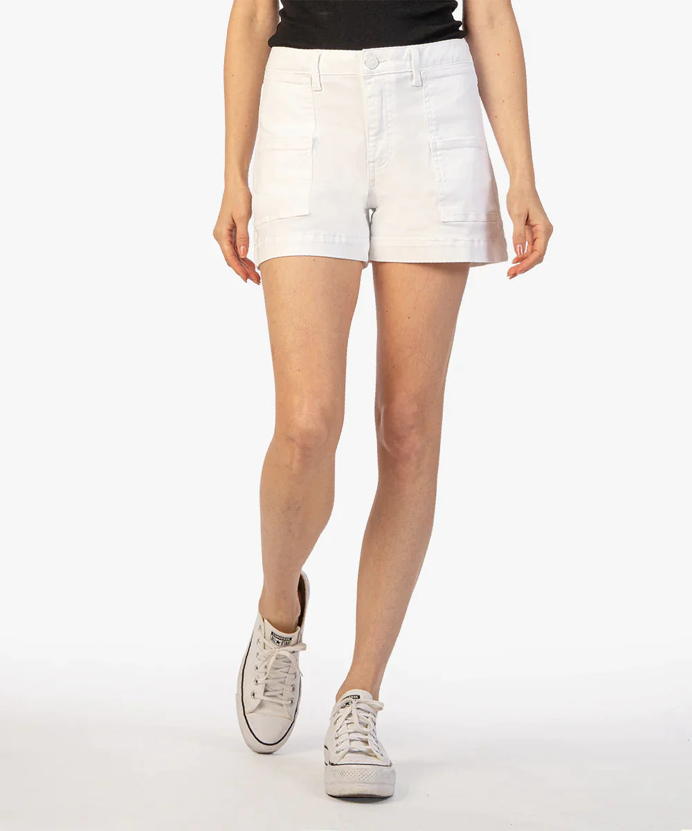 Jane High Rise Short - Optic White | KUT