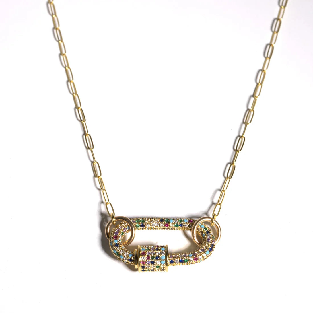 Skinny Link Carabiner Chain - 16" | Allison Avery