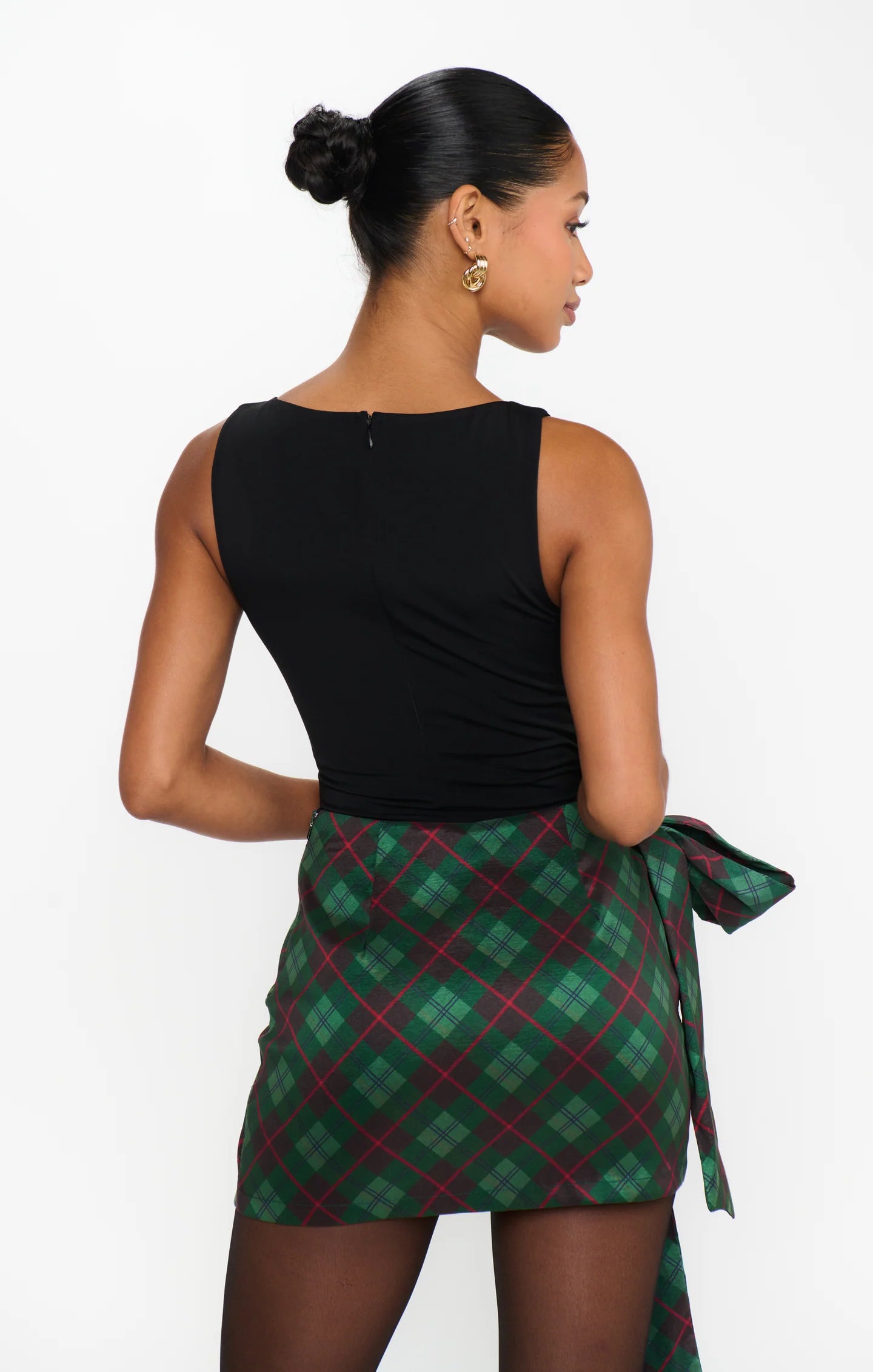 Iva Bow Skirt - Mistletoe Plaid | Show Me Your Mumu