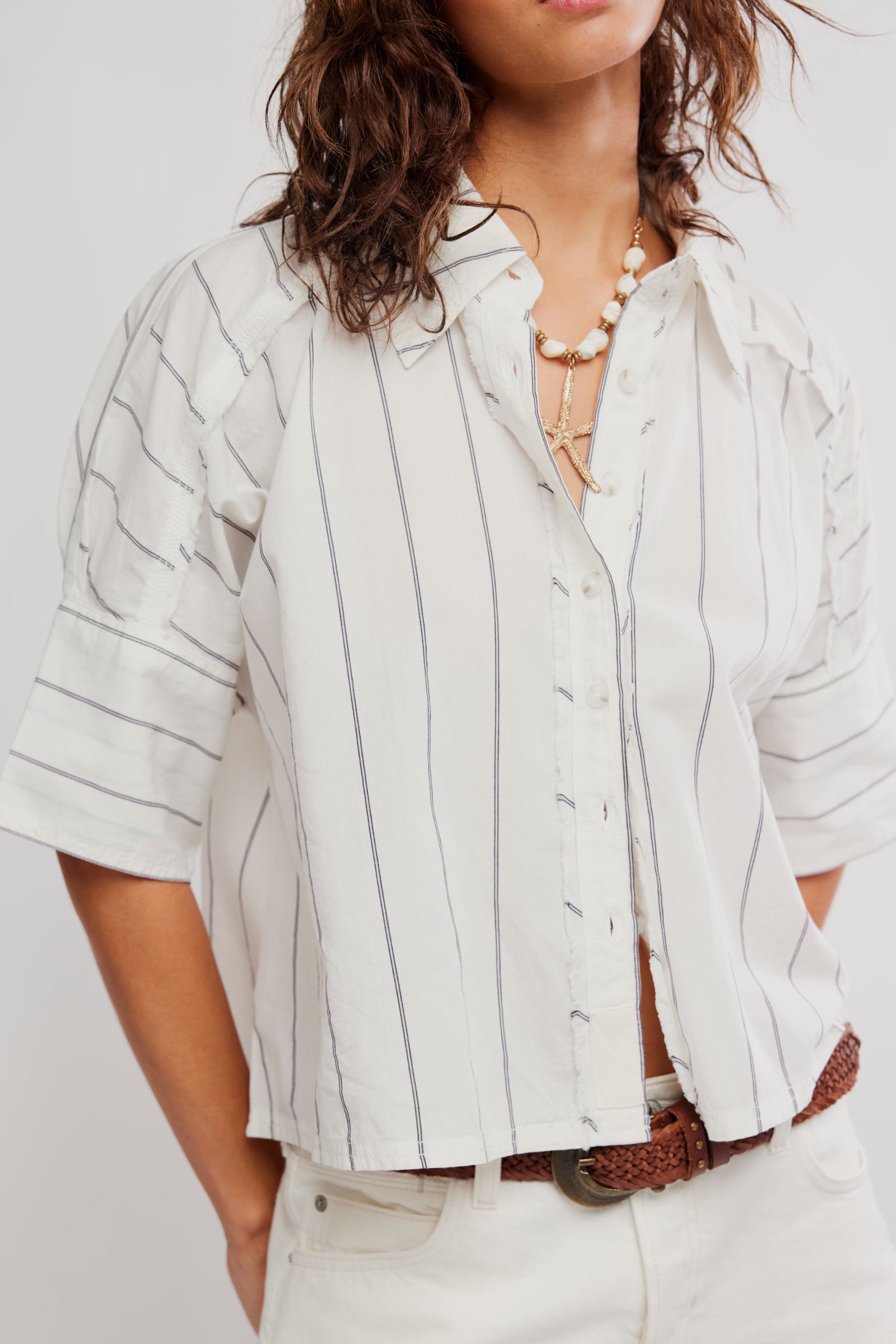 Seaside Cotton Stripe Shirt | Free People