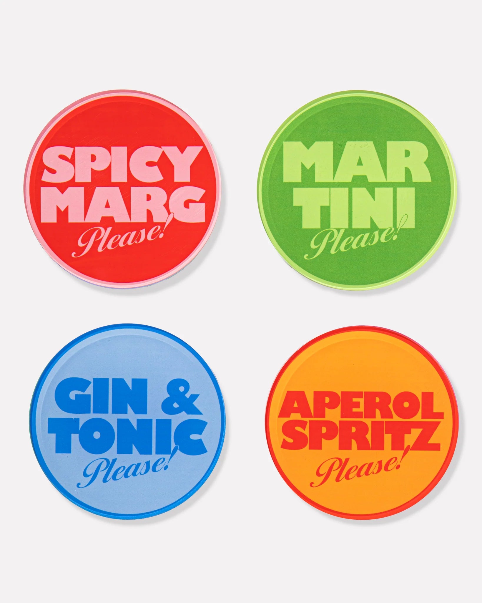 Drinks On Me Coasters - Set of 4 | Tart by Taylor
