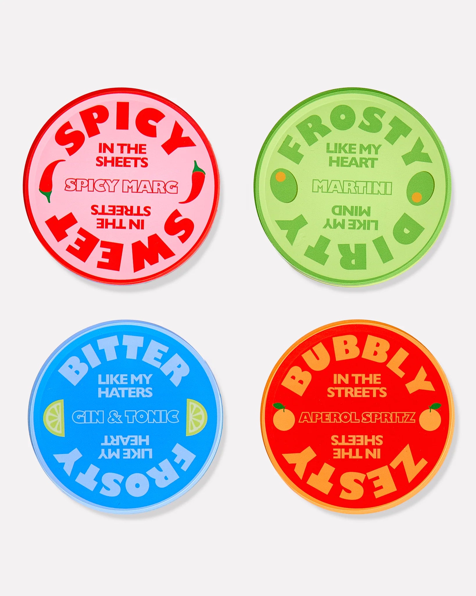Drinks On Me Coasters - Set of 4 | Tart by Taylor