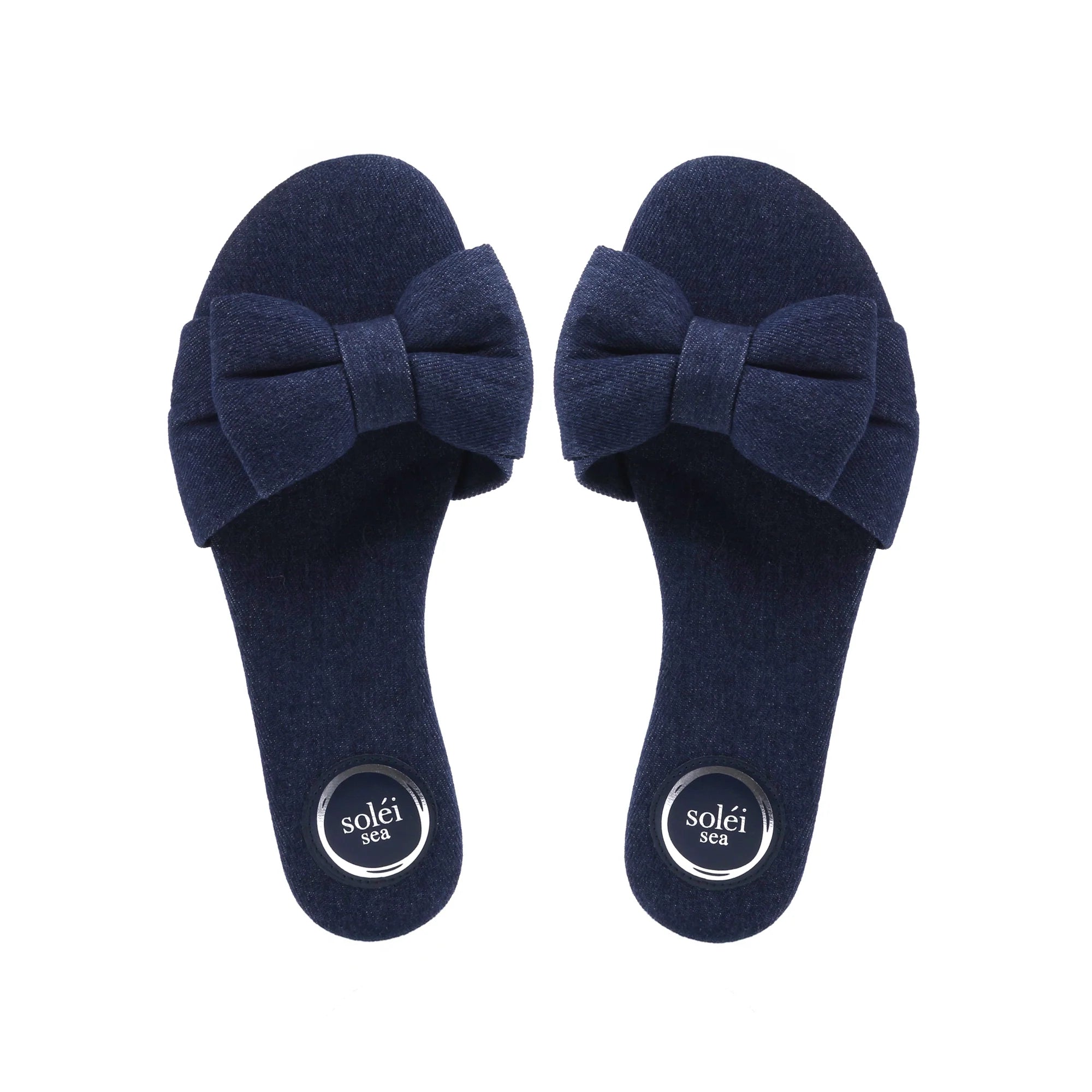 Rafie Bow Sandals - Denim Blue | Solei Sea