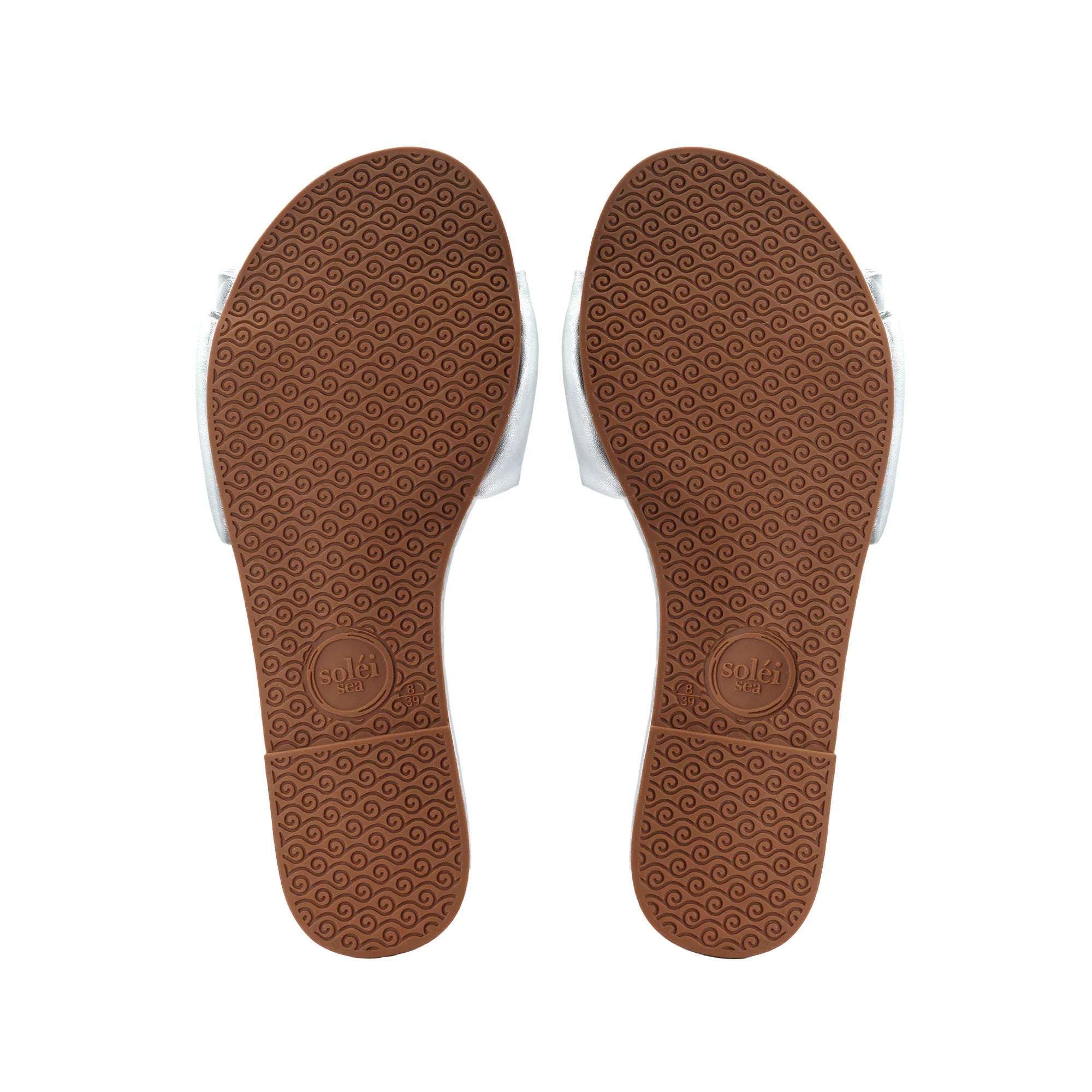 Rafie Bow Slide Sandal - Silver | Soléi Sea