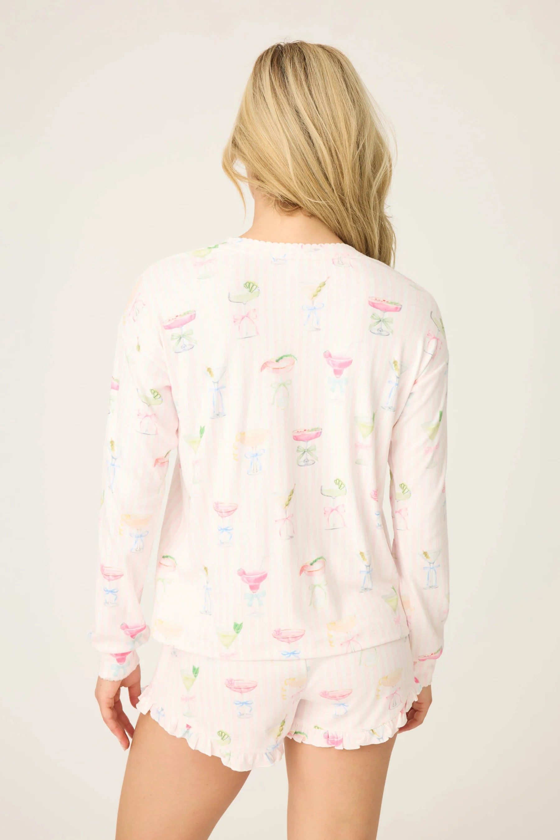 Pretty Punch Cocktail Print Long Sleeve Top | P.J. Salvage