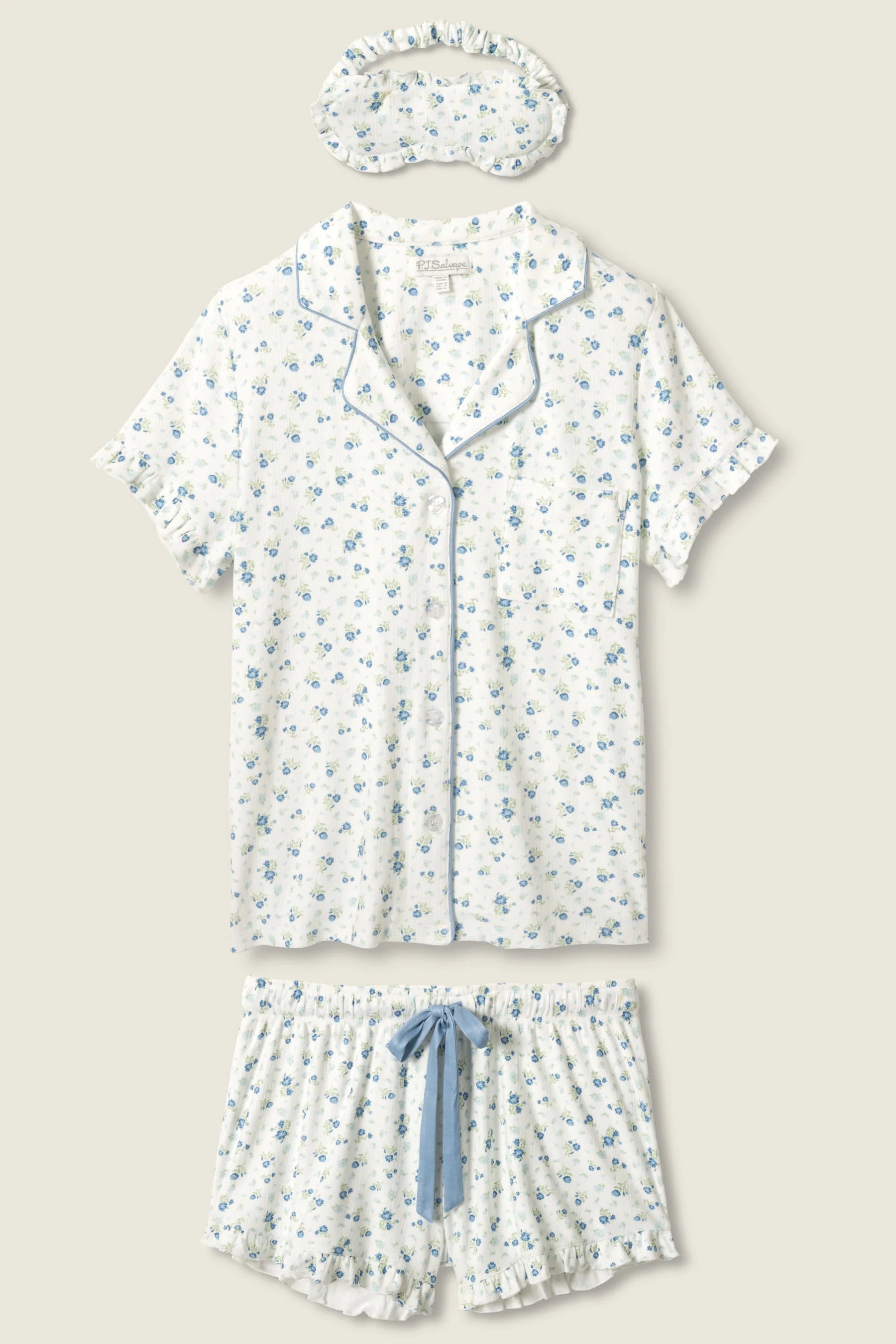 More Amour Ditsy Floral 3-Piece Pointelle PJ Set | P.J. Salvage