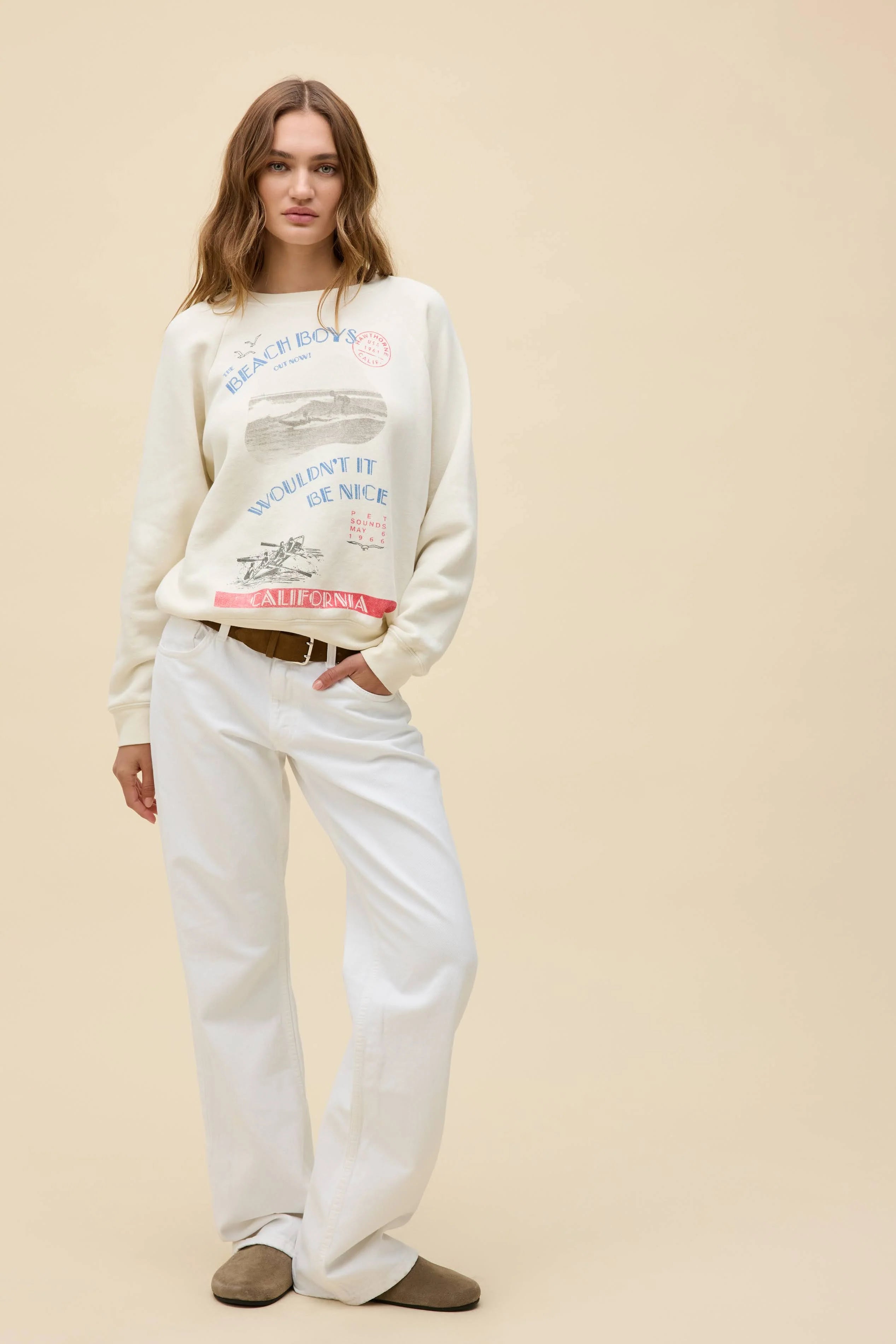 The Beach Boys Wouldn't It Be Nice Vintage Raglan Sweatshirt | Daydreamer