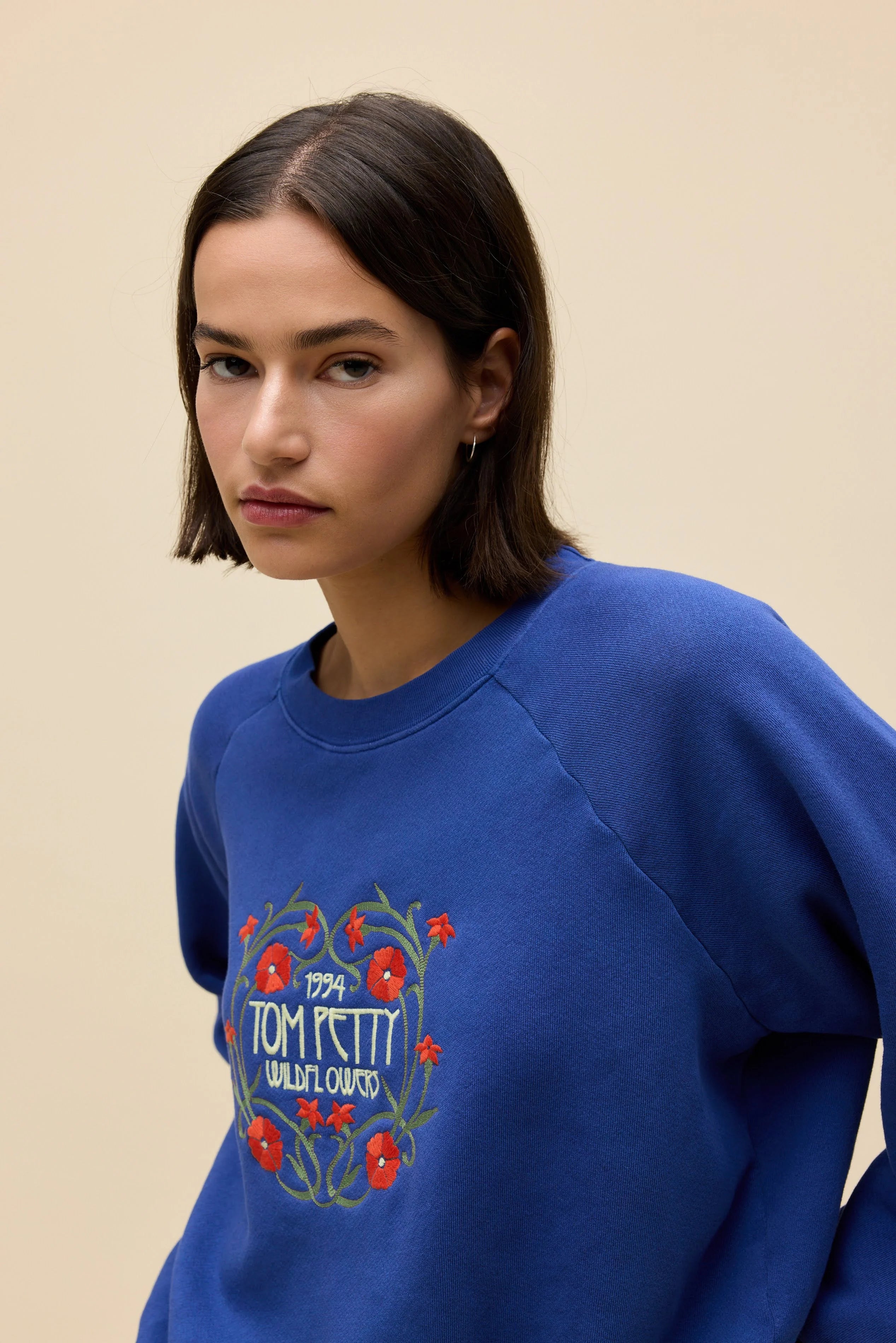 Tom Petty Wildflowers Shrunken Raglan Sweatshirt | DAYDREAMER