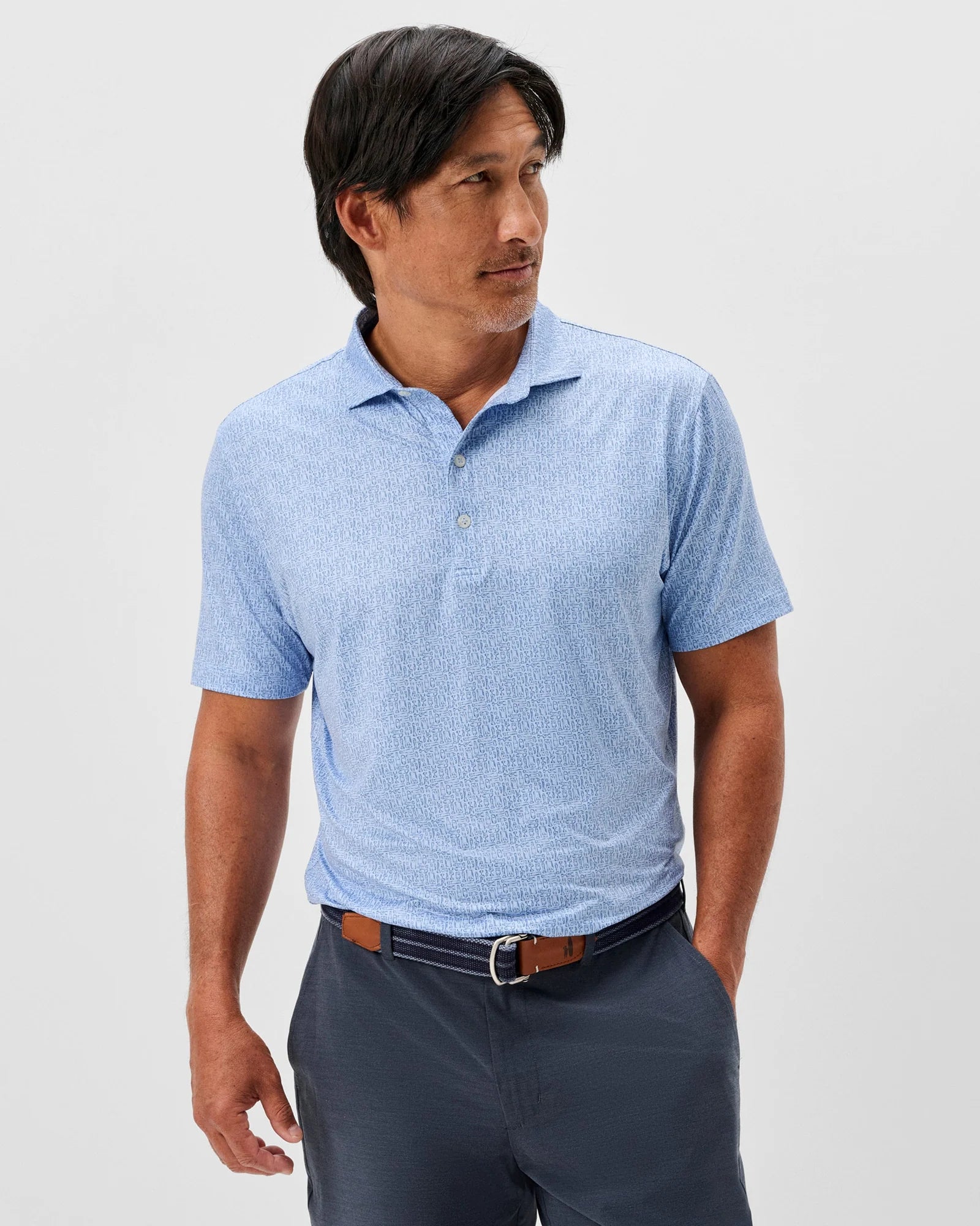 Popping Tops Featherweight Performance Polo - Kona | Johnnie-O