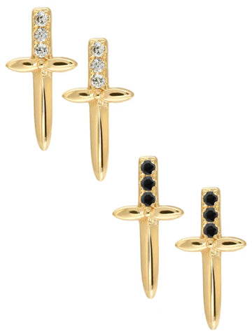 GUARDED Sword Stud Earrings | Farrah B