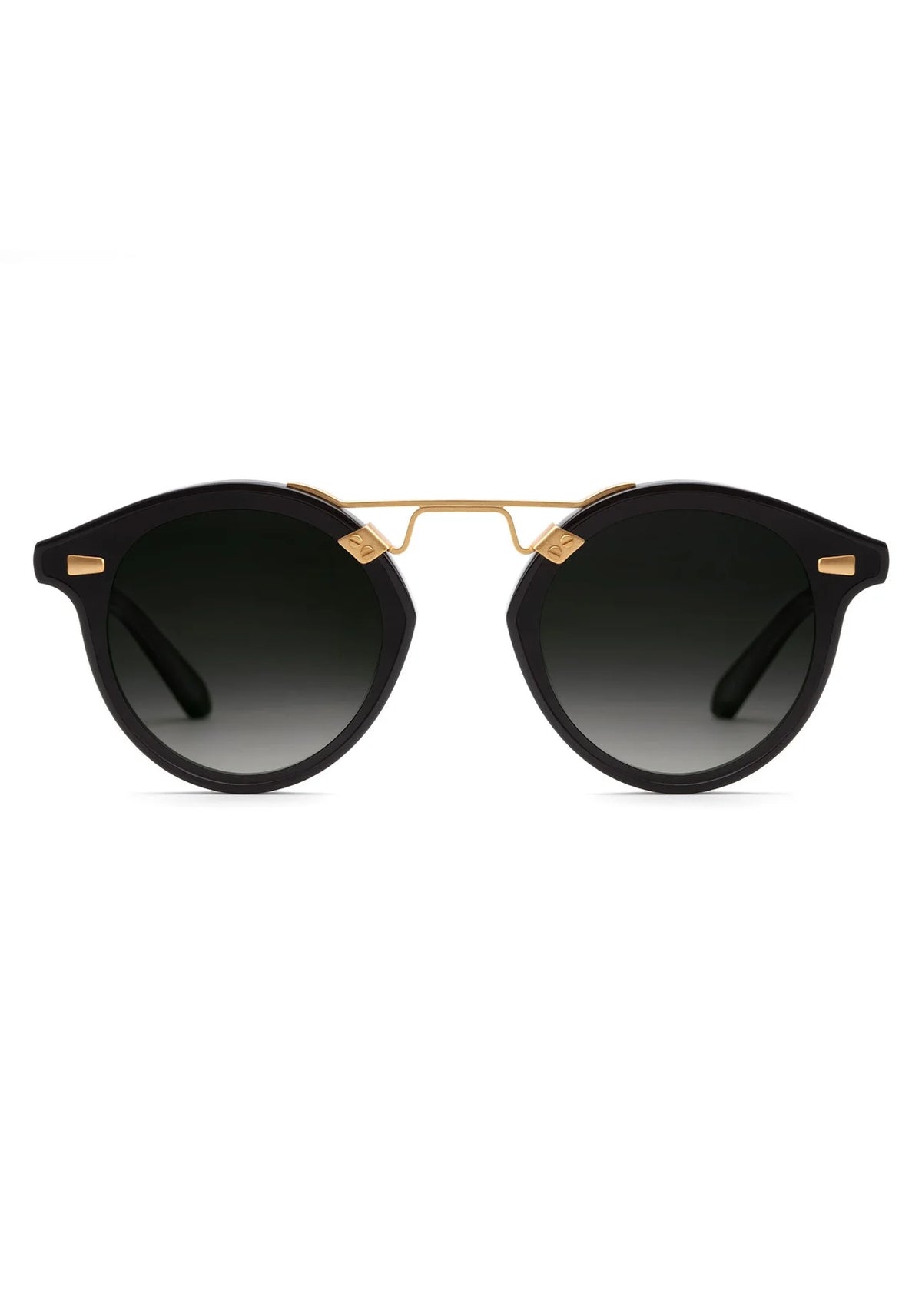 Women’s Krewe Round Gradient Lens Sunglasses - Black Frame Krewe - Faded Mirror Shelby Sunglasses in Matte Black main image 4