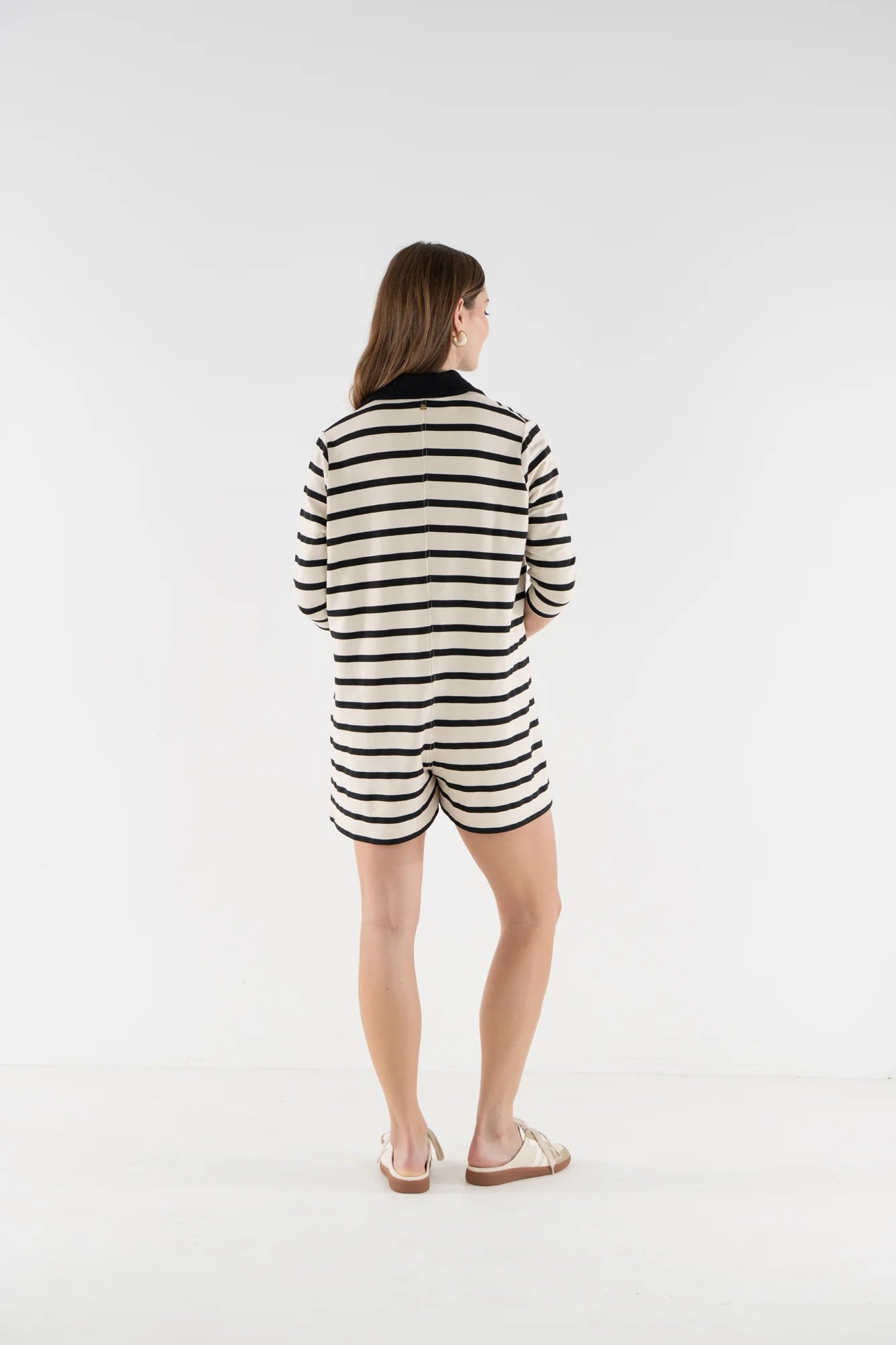 Hudson Romper - Cafe Stripe | Emily McCarthy