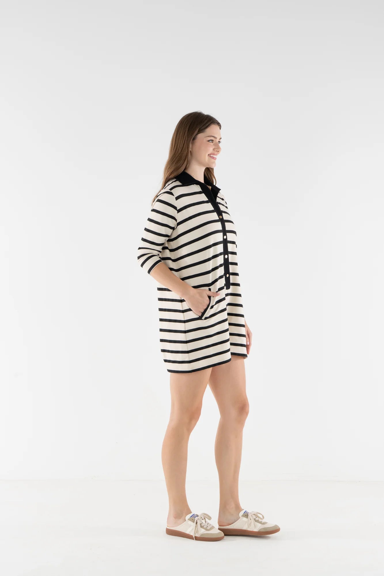 Hudson Romper - Cafe Stripe | Emily McCarthy