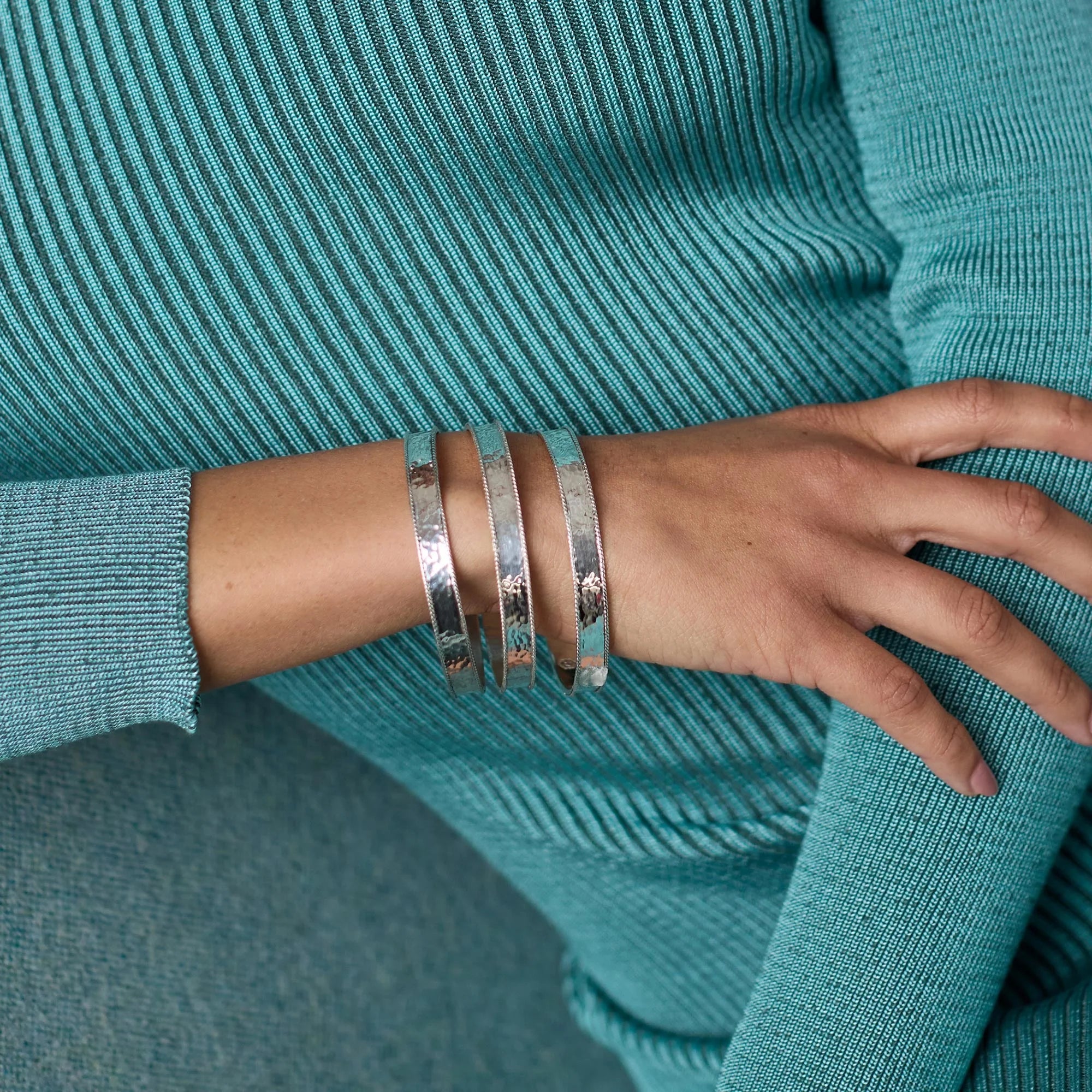 Savoy Silver Bangle | Julie Vos