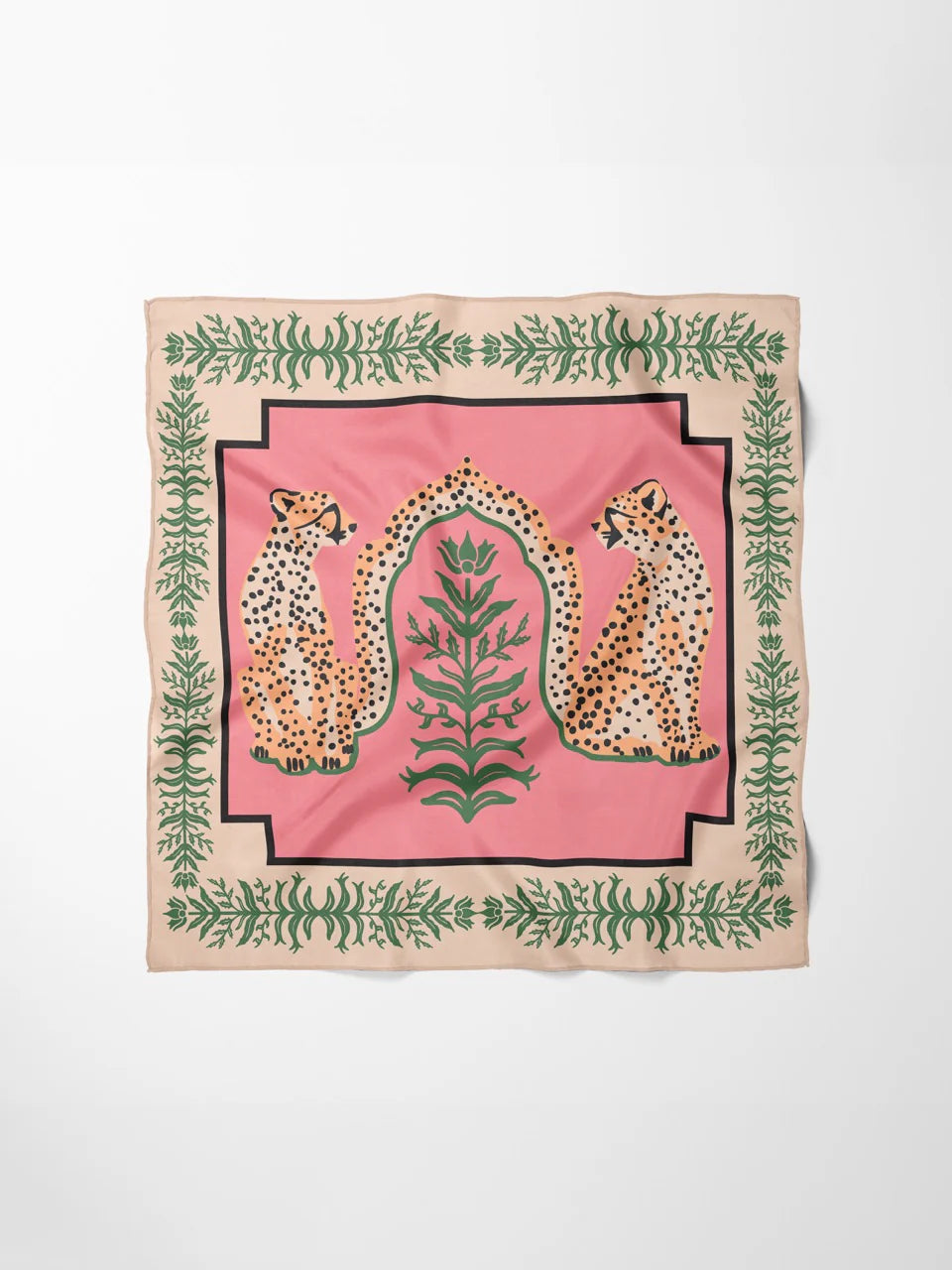 Hand-Stitched Silk Scarf - Cabana Cat | Emily McCarthy