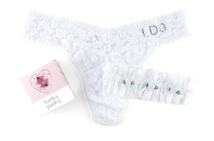 "I Do" Thong & Leg Garter Set | Hanky Panky