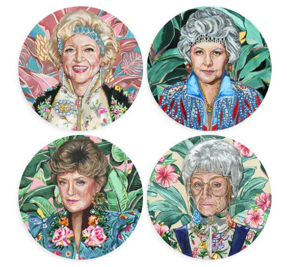 Golden Gals Set of 4 Coasters | Tart By Taylor