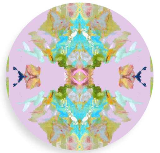 Stained Glass Lavender Coaster ( Set of 2) | Laura Park x Tart