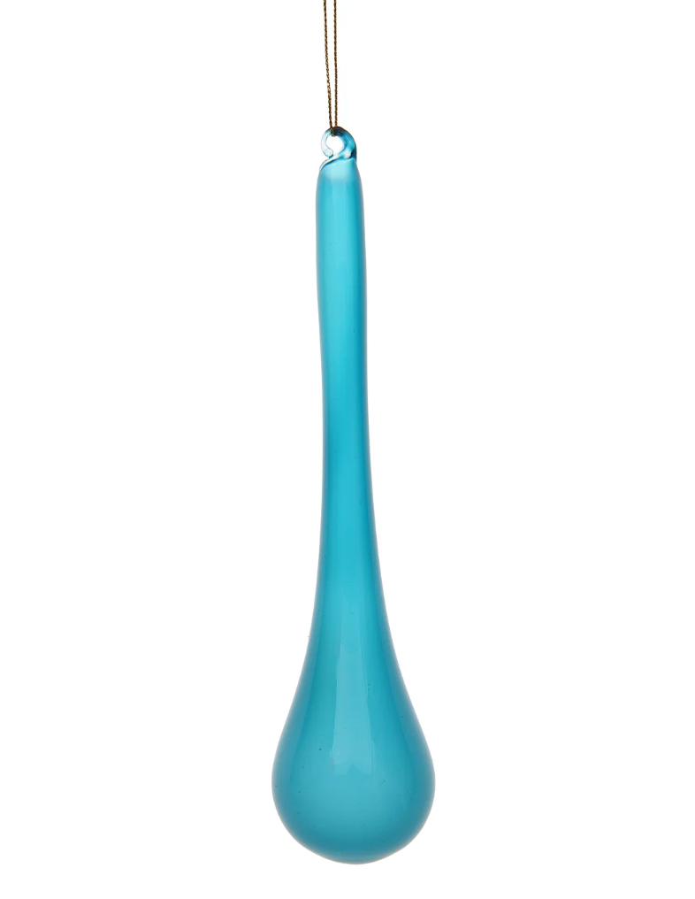 9" Bubblegum Teardrop Glass Ornaments (Set of 2) | JIM MARVIN