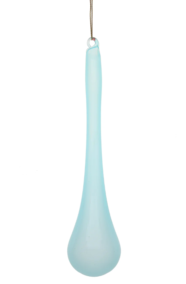 9" Bubblegum Teardrop Glass Ornaments (Set of 2) | JIM MARVIN