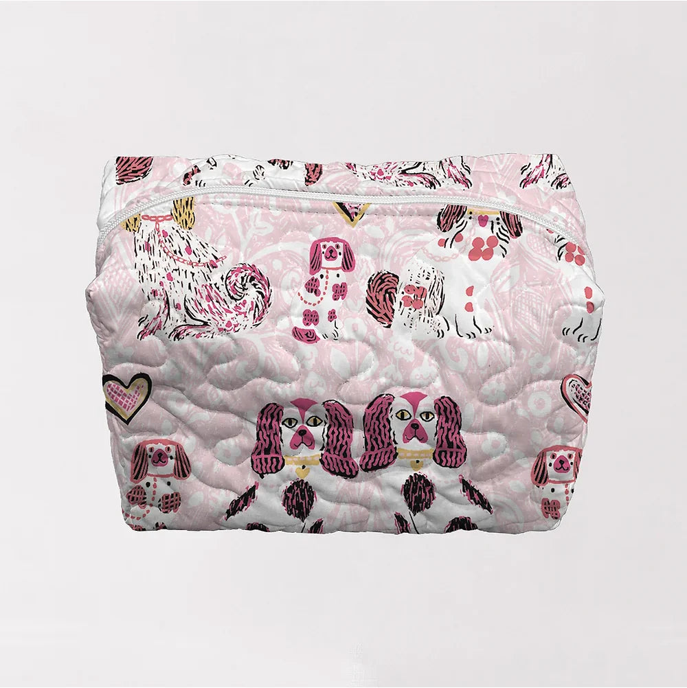 Large Quilted Makeup Bag | Ida Mae Home