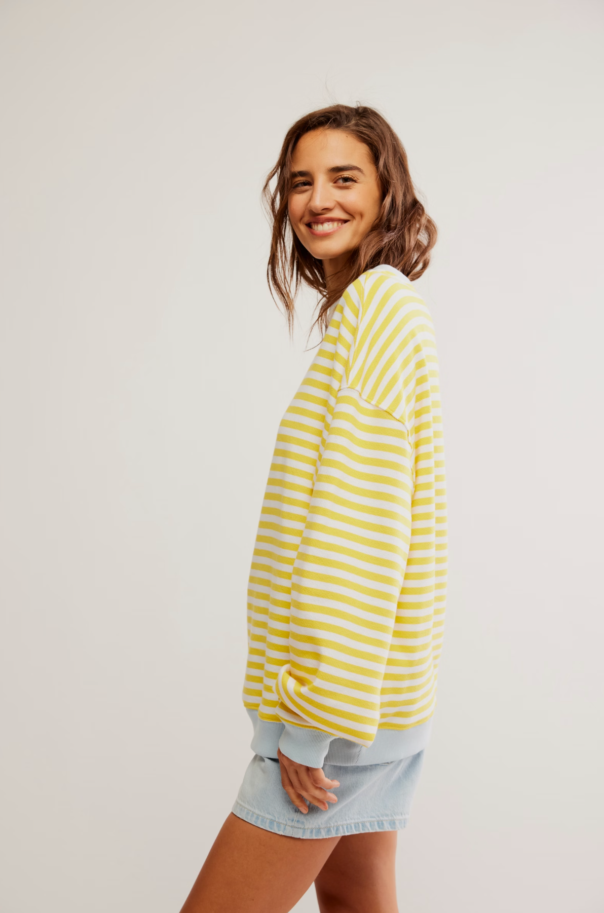 Classic Striped Oversized Crew | Free People