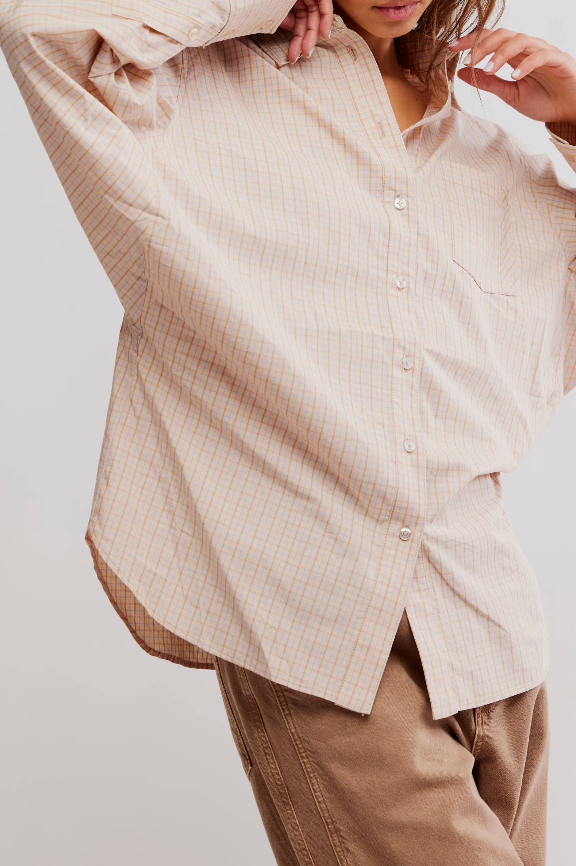 Sabine Tailored Stripe Shirt | Free People